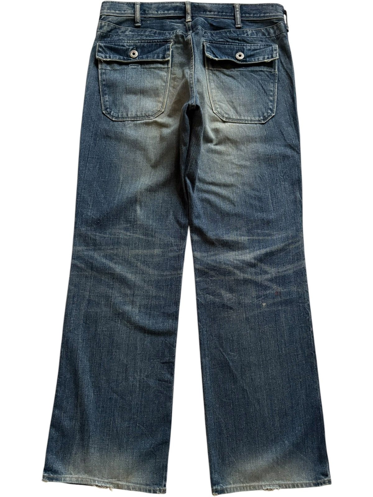 Japanese Brand × Spellbound Vintage Japanese Spellbound Mud Wash Distressed Baggy Jeans Size US 34 / EU 50 - 2 Thumbnail