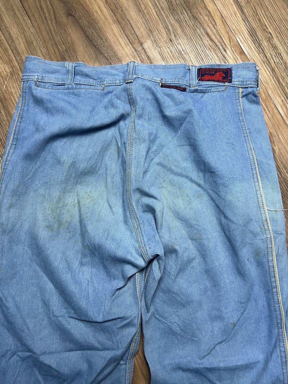 If Six Was Nine VINTAGE 70s BRANDED LION Bell Bottom Jeans (41) Size US 31 - 9 Thumbnail