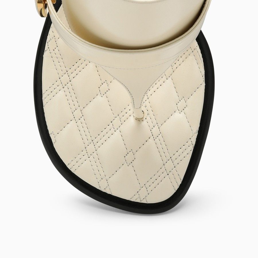 Burberry o1d2blof0824 Leather Sandals in Beige Size US 9 / IT 39 - 3 Thumbnail