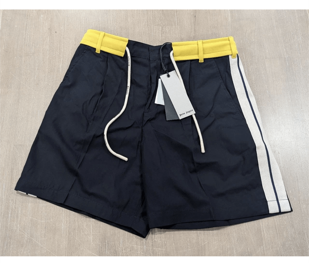 Palm Angels PALM ANGELS Track Belt Drawstring Shorts Navy Blue 54 US 38 Size US 38 / EU 54 - 1 Thumbnail