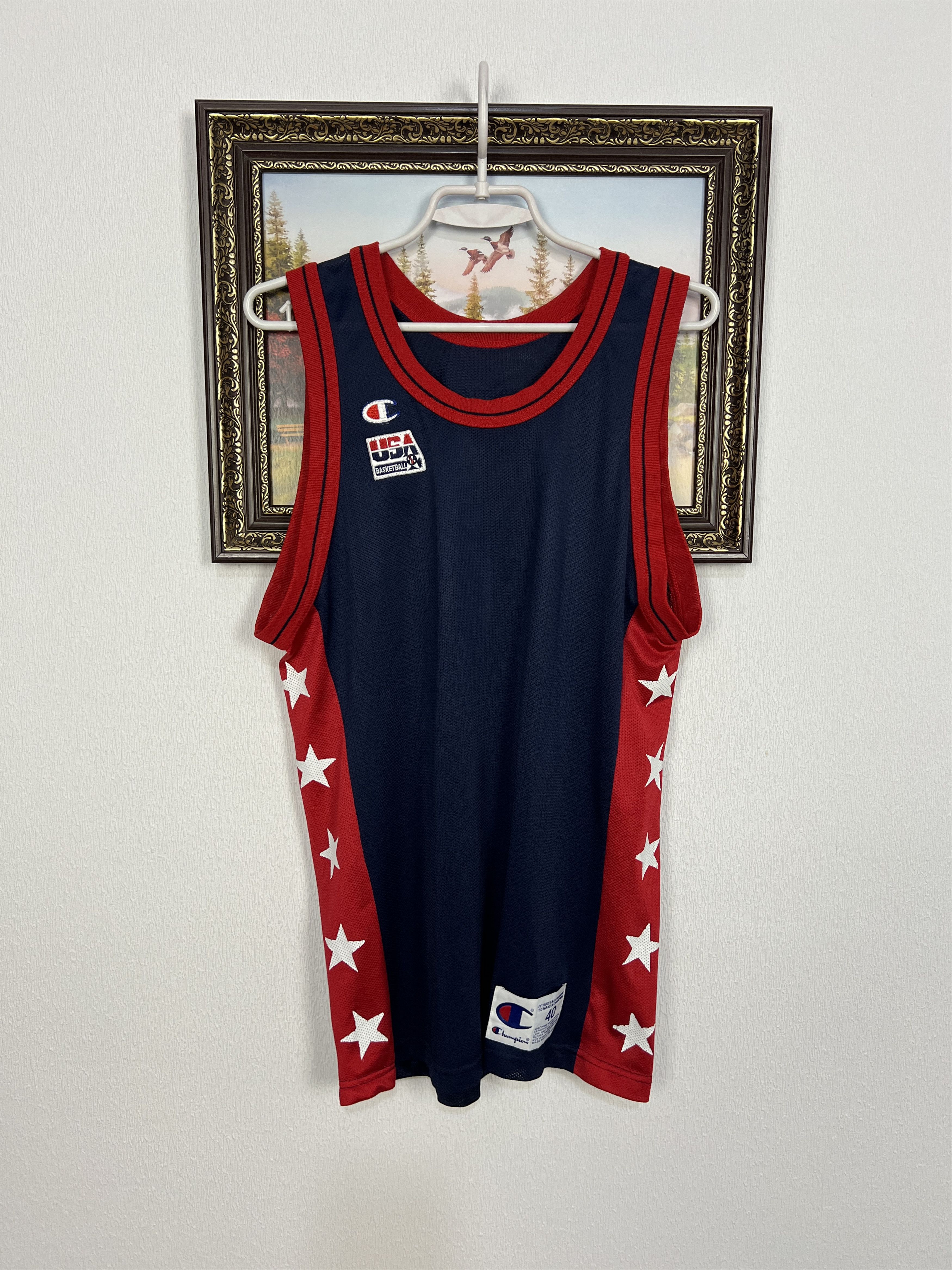 Champion Vintage 90's USA National Team NBA Basketball Jersey Trikot Size US M / EU 48-50 / 2 - 1 Thumbnail