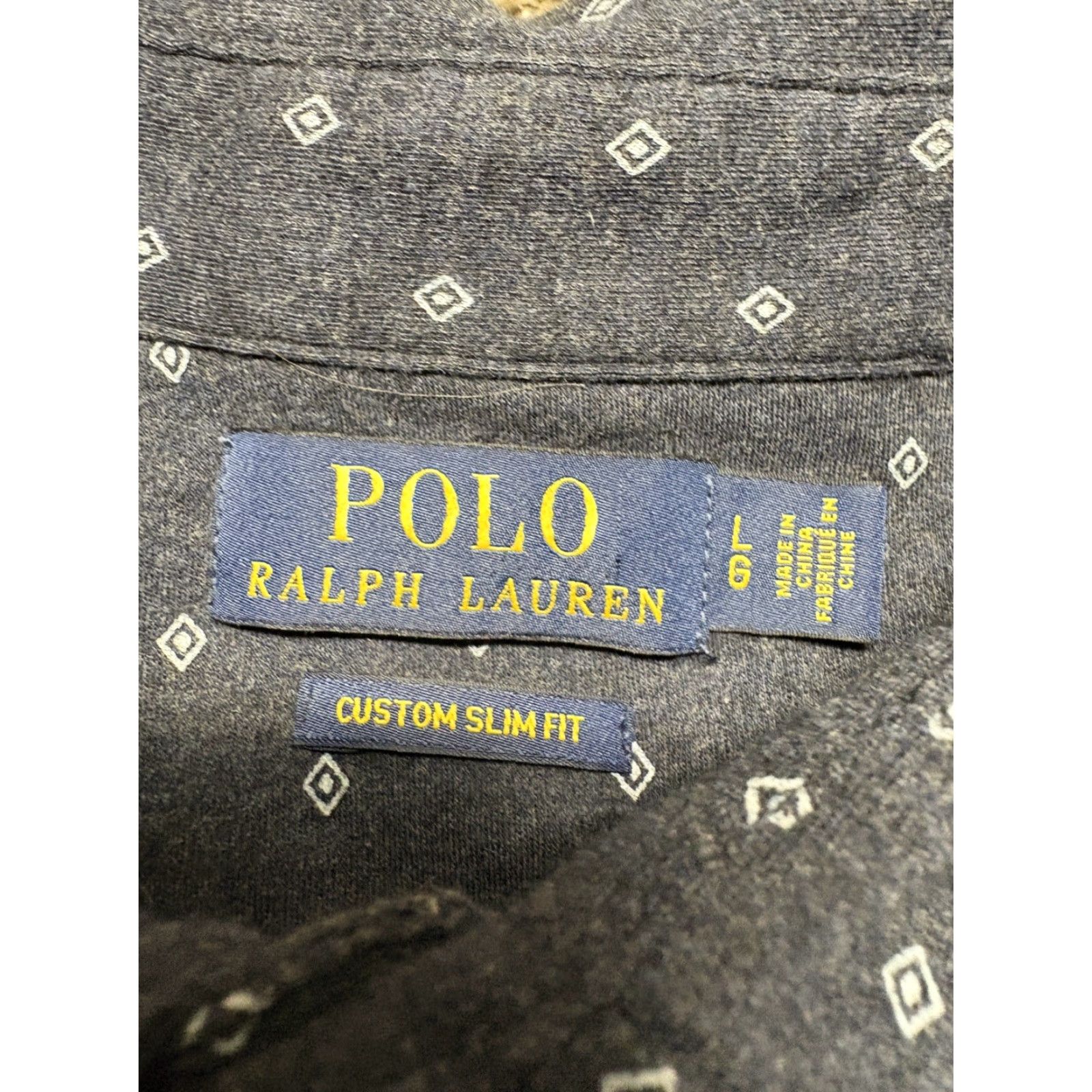 Polo Ralph Lauren **Polo Ralph Lauren Mens Large Geometric Print Blue Shirt** User: **Polo Ralph Lauren Mens Large Geometric Blue Shirt** Size US L / EU 52-54 / 3 - 3 Thumbnail