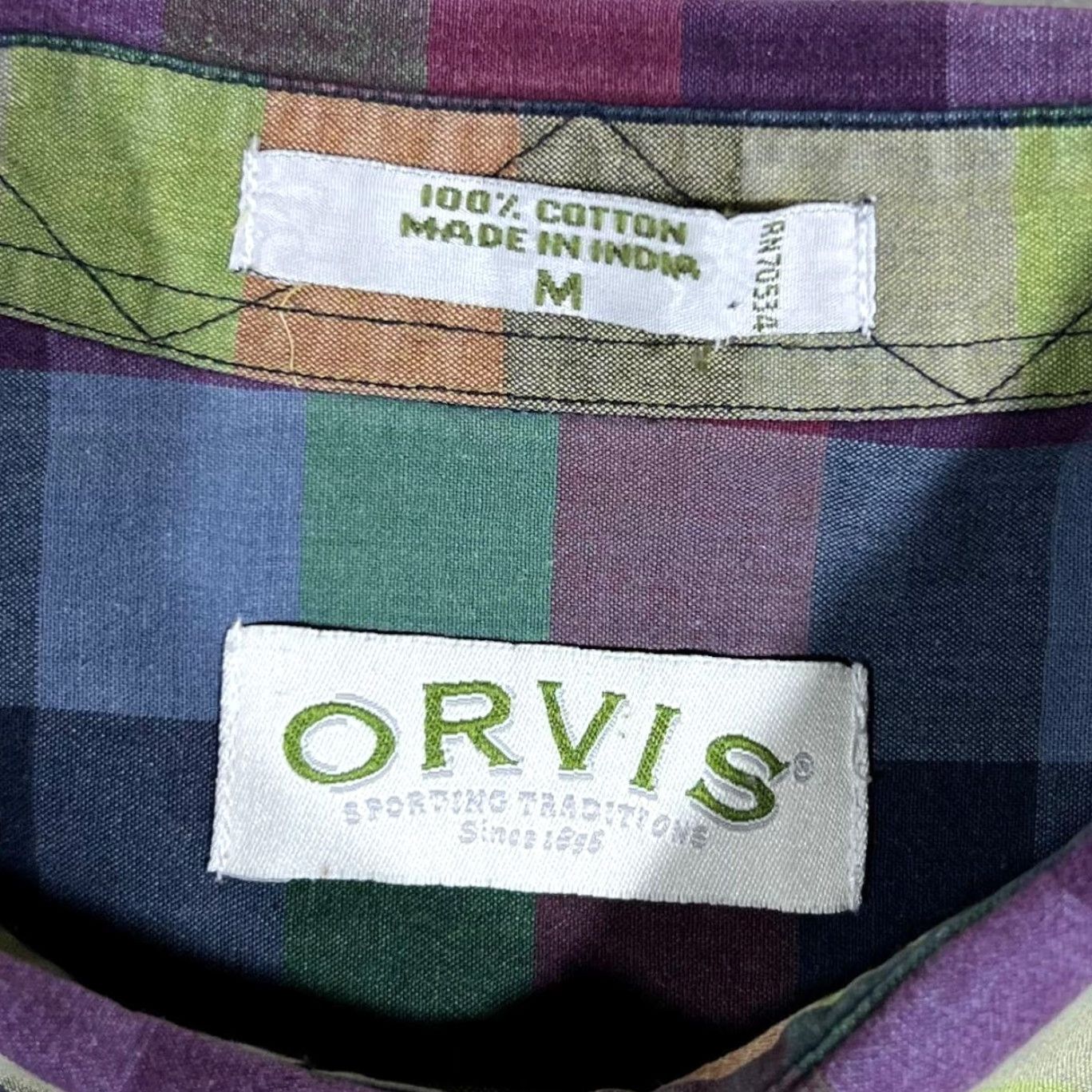 Orvis Orvis Classic Multi Colour Check Short Sleeve Cotton Shirt Medium Size US M / EU 48-50 / 2 - 4 Thumbnail