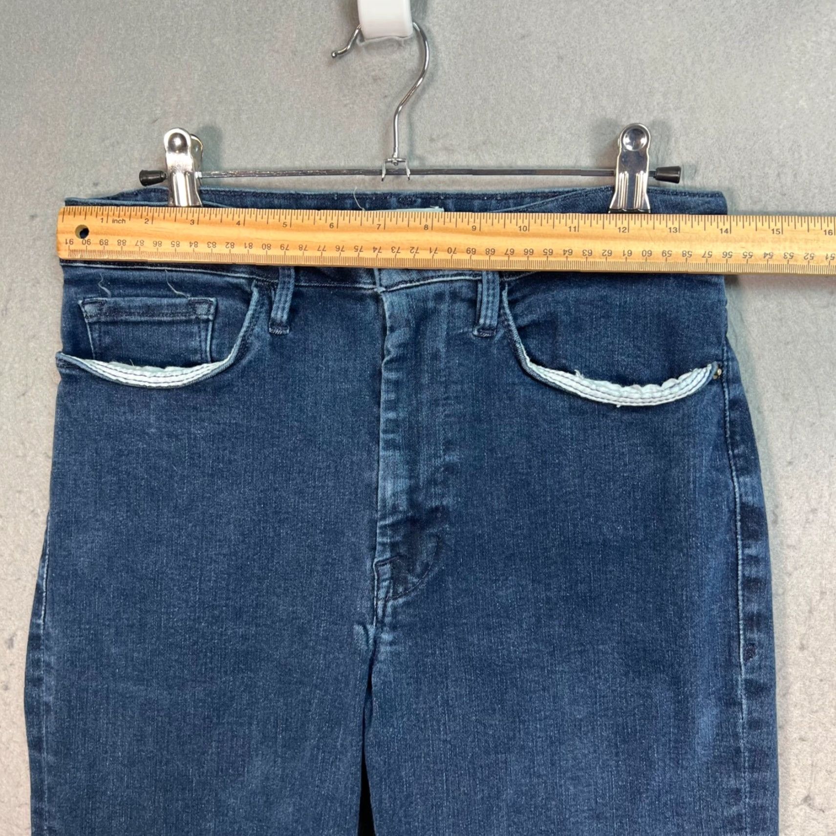 Frame FRAME Jeans Size 2 Flare Denim Blue Cotton Blend Women's Regular Inseam 29 Pockets 5-Vintage No Nylon? (Note: avoid adding info not in original) Size 26" / US 2 / IT 38 - 6 Thumbnail