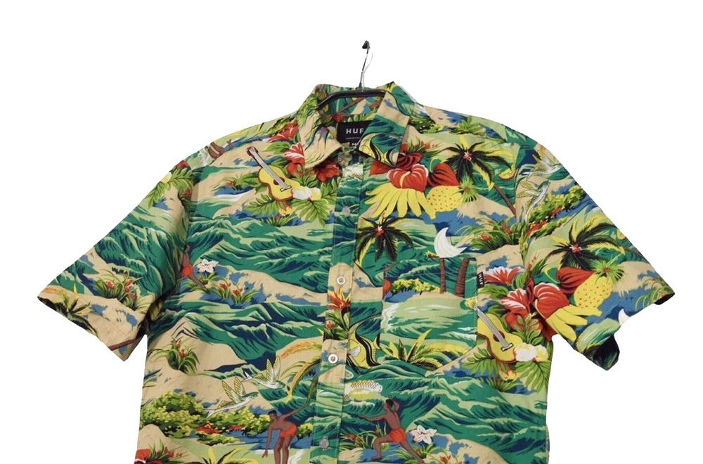 Huf Huf Men's M Hawaii Button Shirt Short Sleeve Size US M / EU 48-50 / 2 - 3 Thumbnail