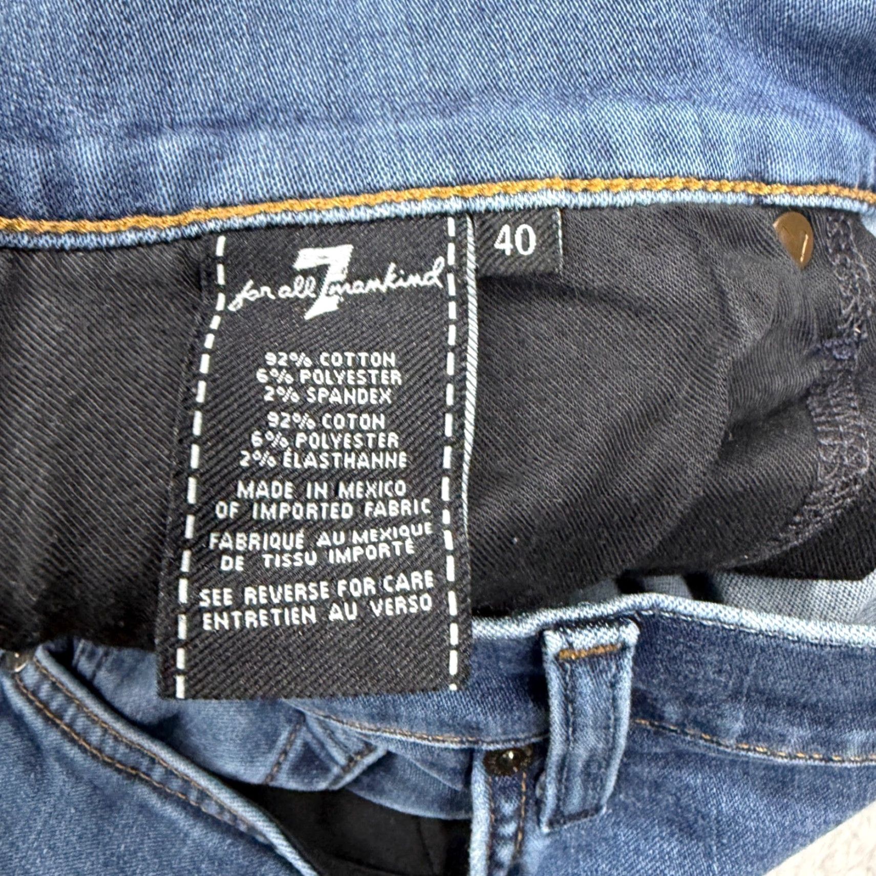 7 For All Mankind VINTAGE? No. 7 For All Mankind Luxe Performance Standard Straight Jeans Blue Mens 40x31 Size US 40 / EU 56 - 7 Thumbnail