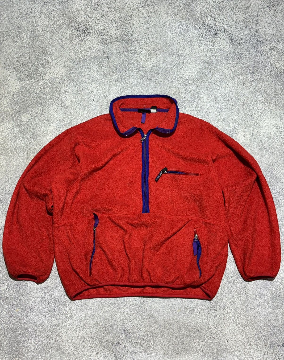 Patagonia × Vintage Vintage Patagonia Short Cropped Fleece Jacket 1/2 Zip Size US XL / EU 56 / 4 - 1 Thumbnail