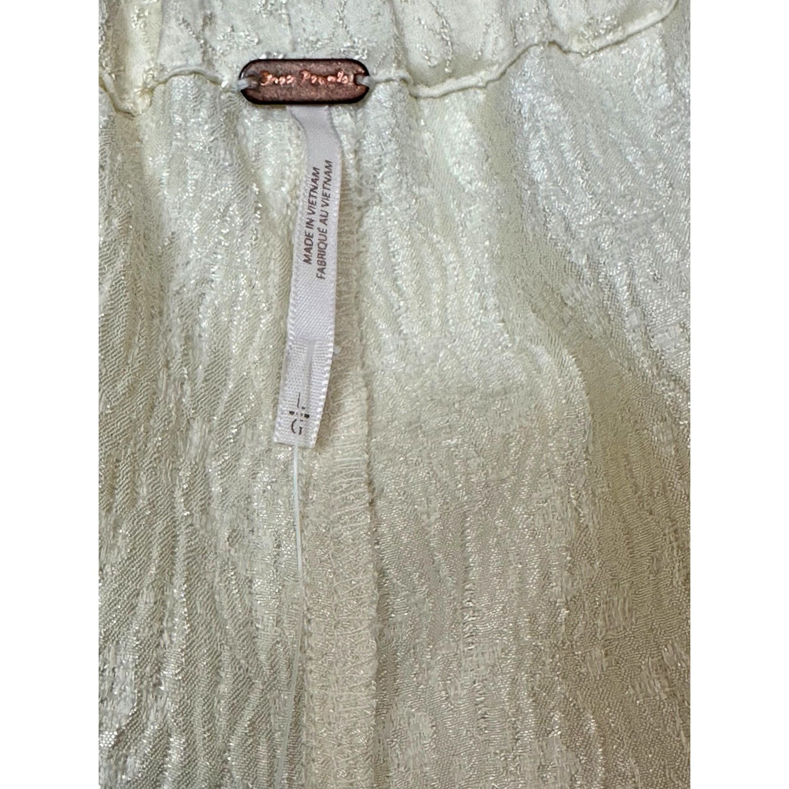 Free People Free People Pearl Satin Shorts Drawstring Waist Tofu L Size 33" - 18 Thumbnail