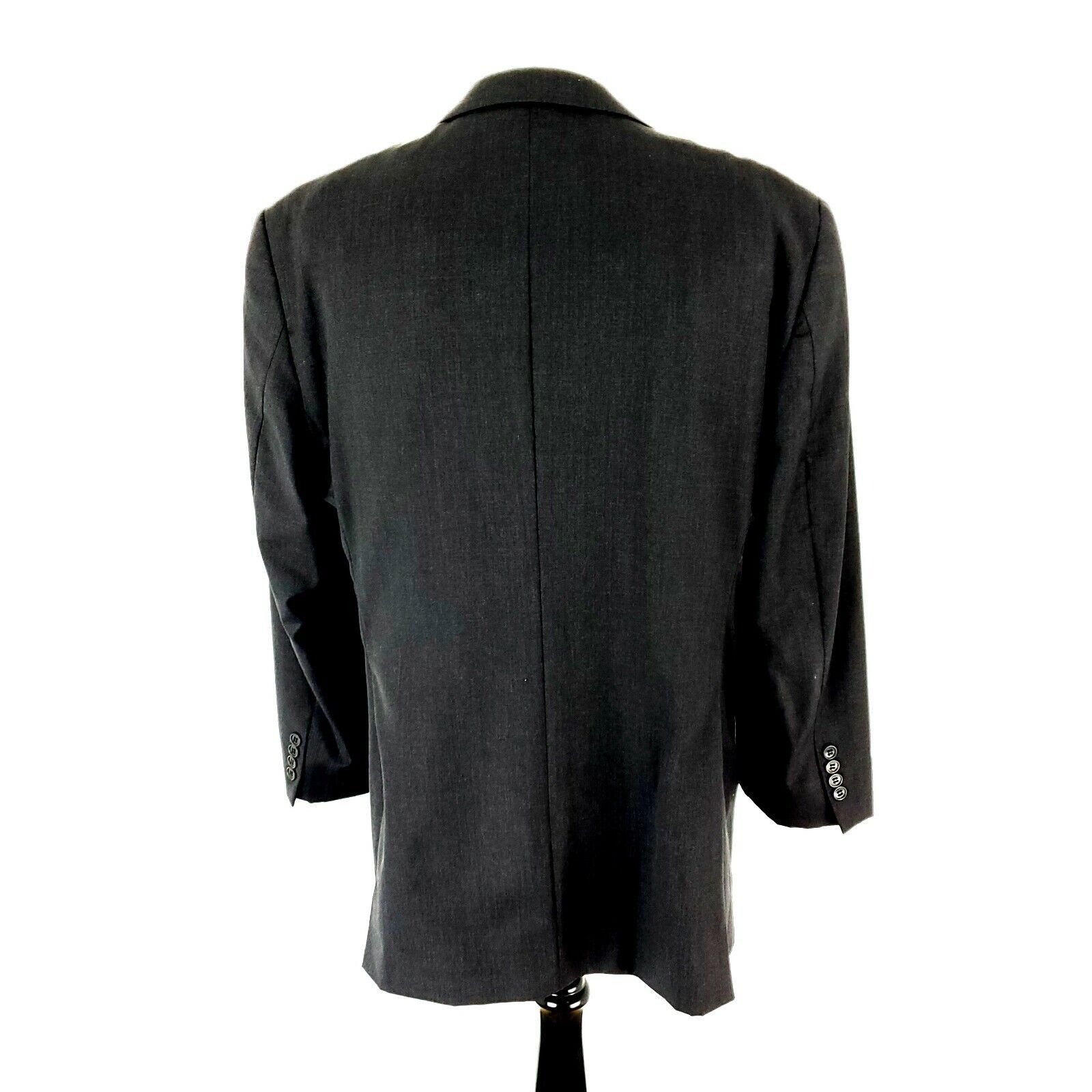 Vintage Wilke Rodriguez Wool 2 Button Suit Jacket 40R Gray Size 40R - 6 Thumbnail