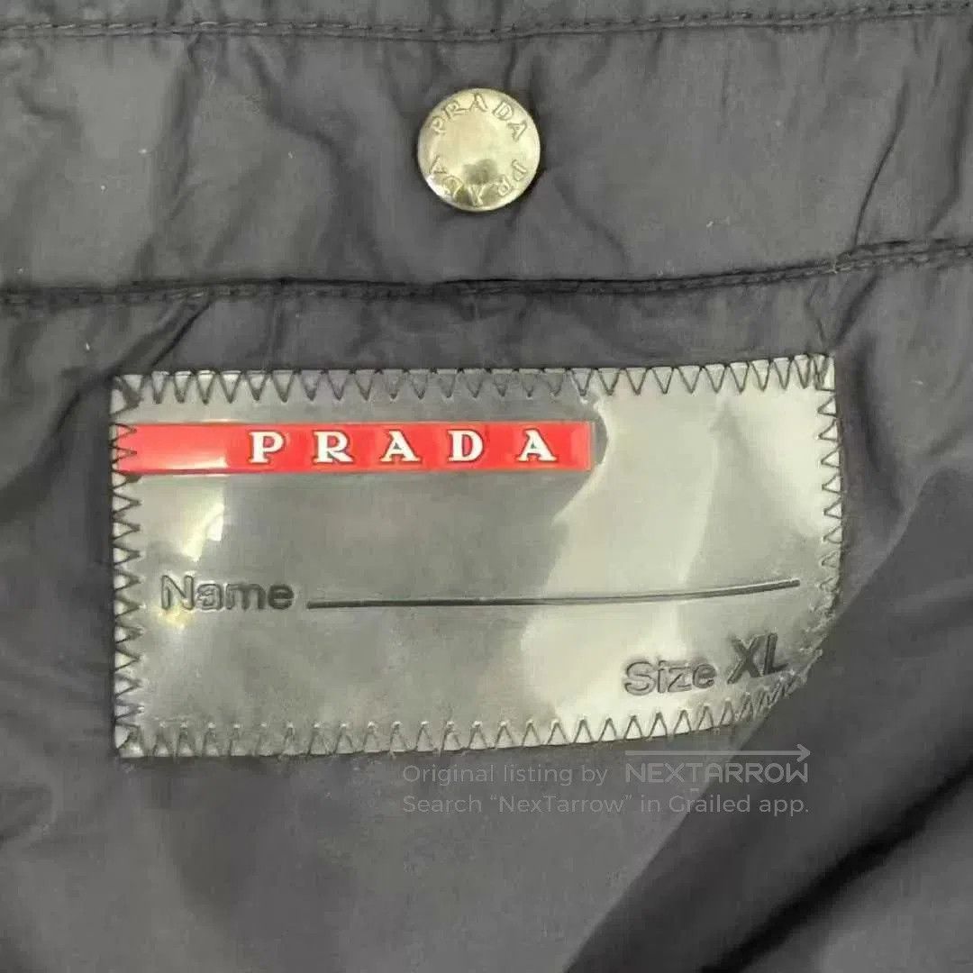 Prada prada black nylon coat with metal logo. Size US XL / EU 56 / 4 - 5 Thumbnail