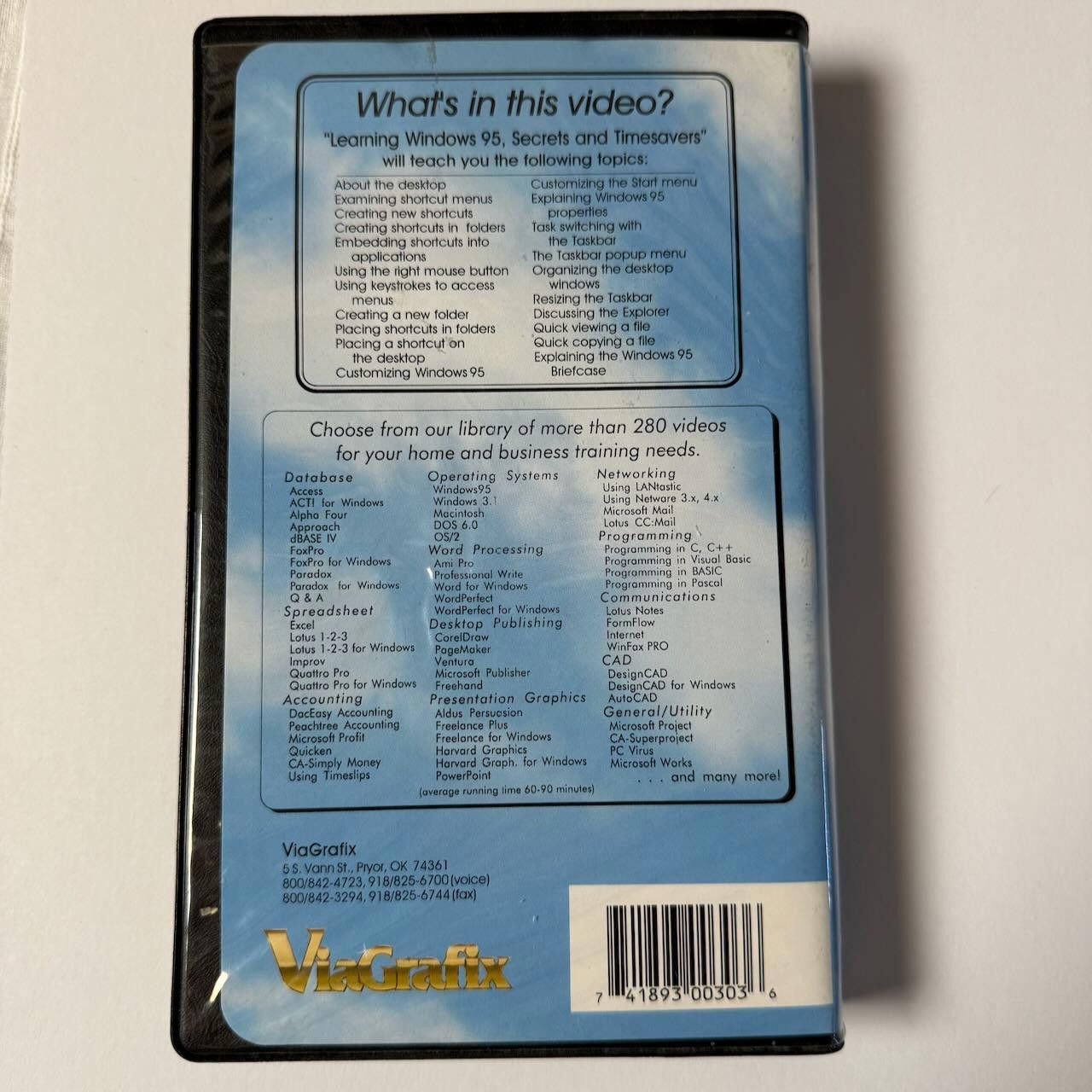 Other RARE ViaGrafix Learning Windows 95 Secrets VHS CIB Size ONE SIZE - 3 Thumbnail