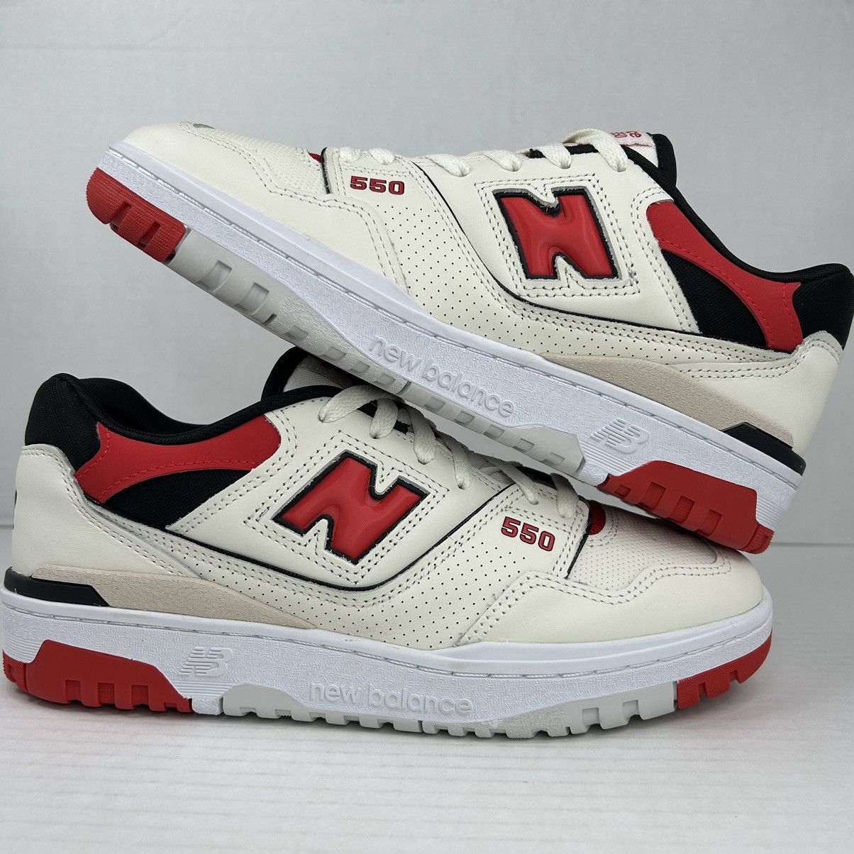 image of New Balance 550 White Red Size M9/w10.5 Shoes, Men's