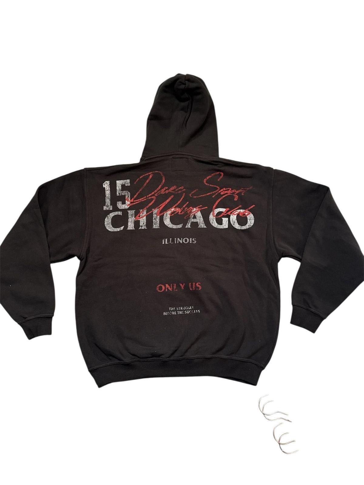 Darc Sport Black Graphic Hoodie with Wolf and Chicago Print Size US M / EU 48-50 / 2 - 2 Thumbnail
