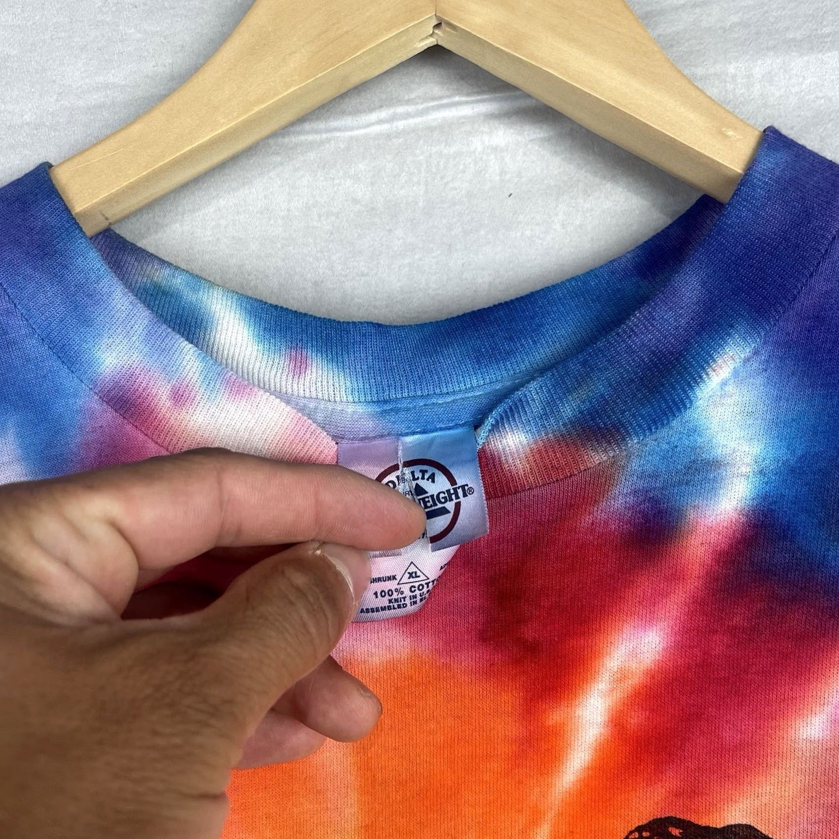 Delta VINTAGE Bruce Springsteen Shirt Mens XL Rock Band Tour Tie Dye Y2K Blue Cotton Graphic Print T-Shirt MS XL Men Band Music 2000s Theme Mens Size US XL / EU 56 / 4 - 7 Thumbnail