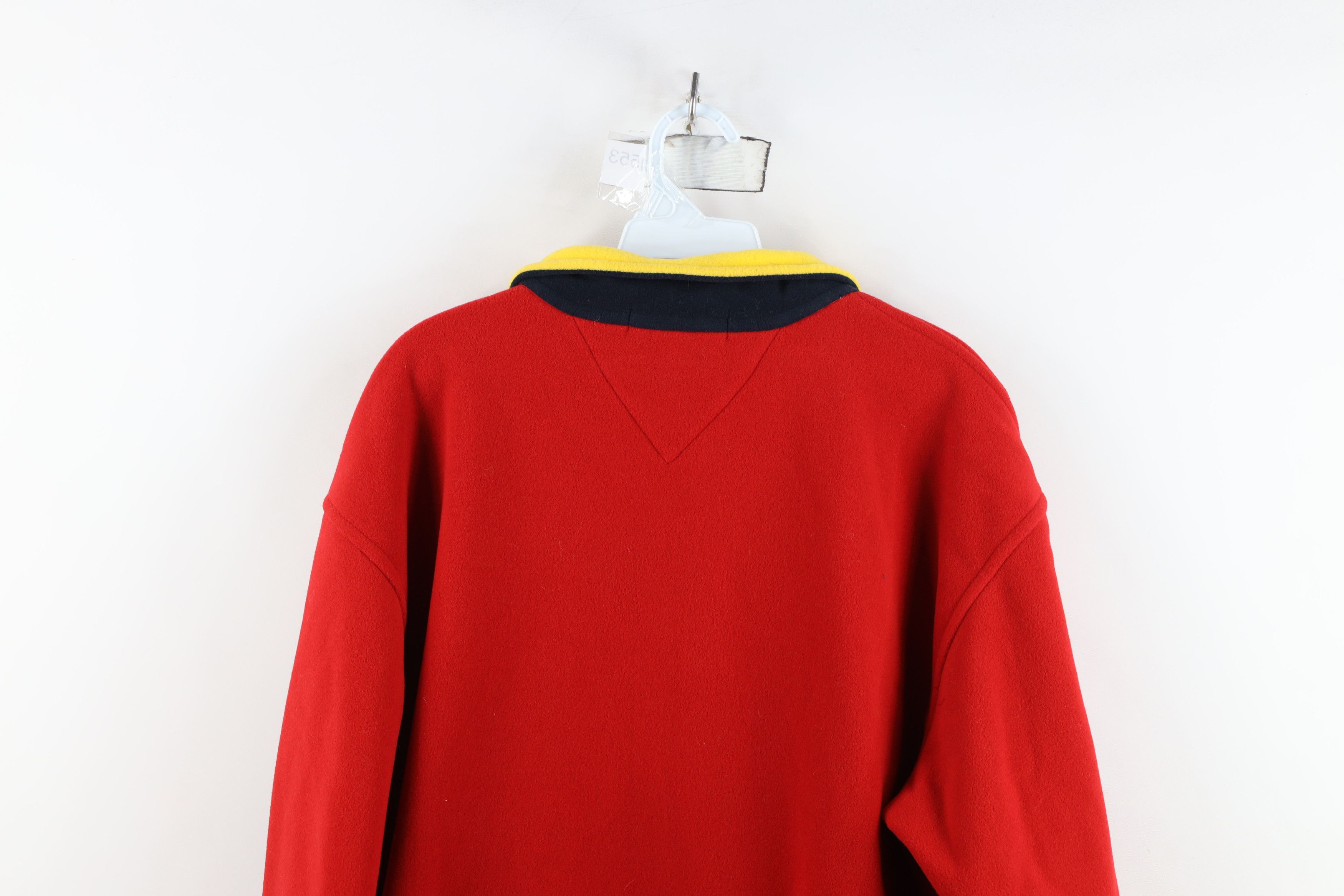 Tommy Hilfiger Vintage 90s Tommy Hilfiger Block Half Zip Fleece Sweater Size US L / EU 52-54 / 3 - 12 Thumbnail