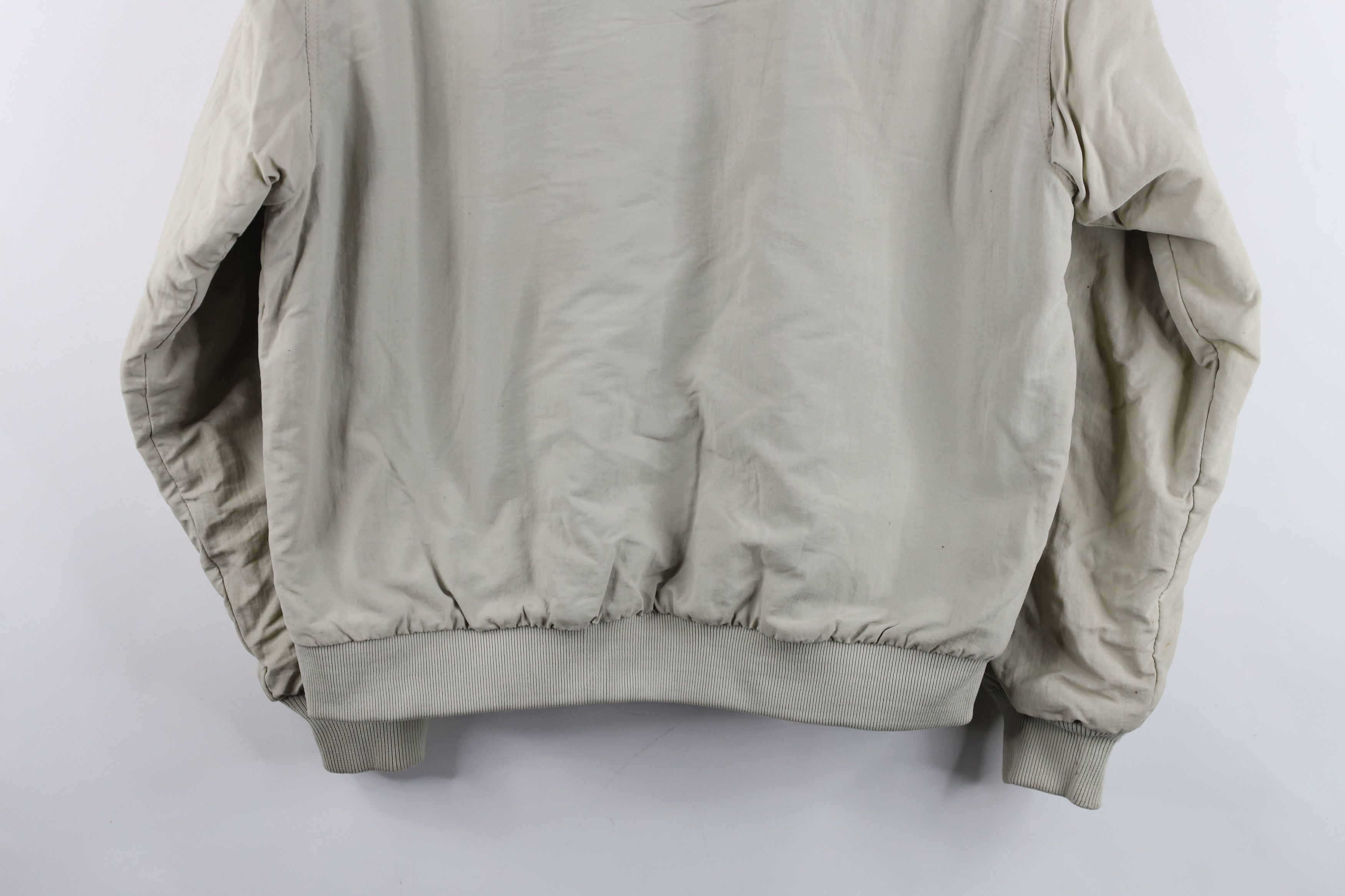 Eddie Bauer Vintage 90s Eddie Bauer Fleece Lined Zip Bomber Jacket Beige Size US S / EU 44-46 / 1 - 14 Thumbnail