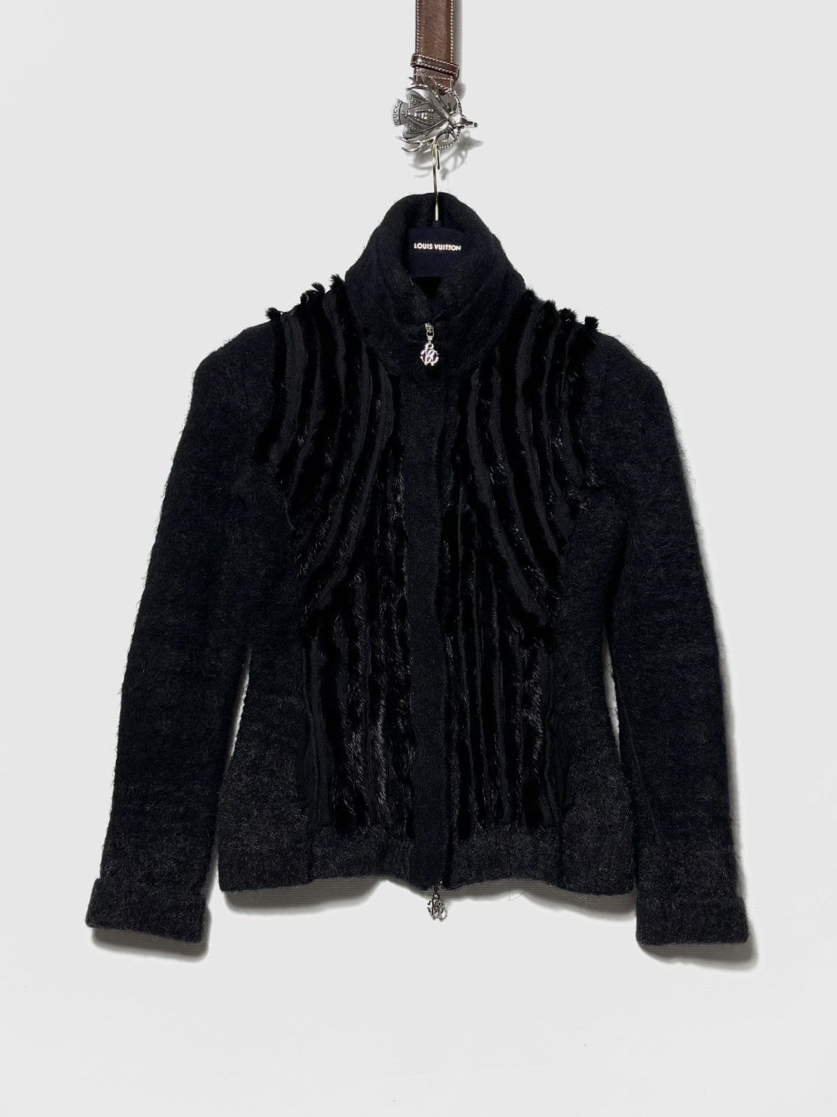 Roberto Cavalli Roberto Cavalli Mink Mohair knit jacket Size S / US 4 / IT 40 - 1 Thumbnail