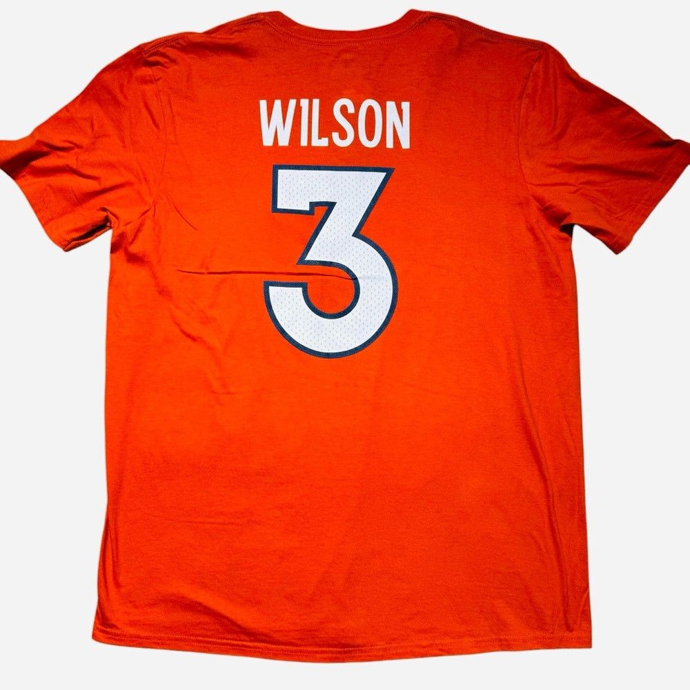Other NWT New Fanatics Russell Wilson 3 Orange Denver Broncos T-S Size US L / EU 52-54 / 3 - 3 Thumbnail