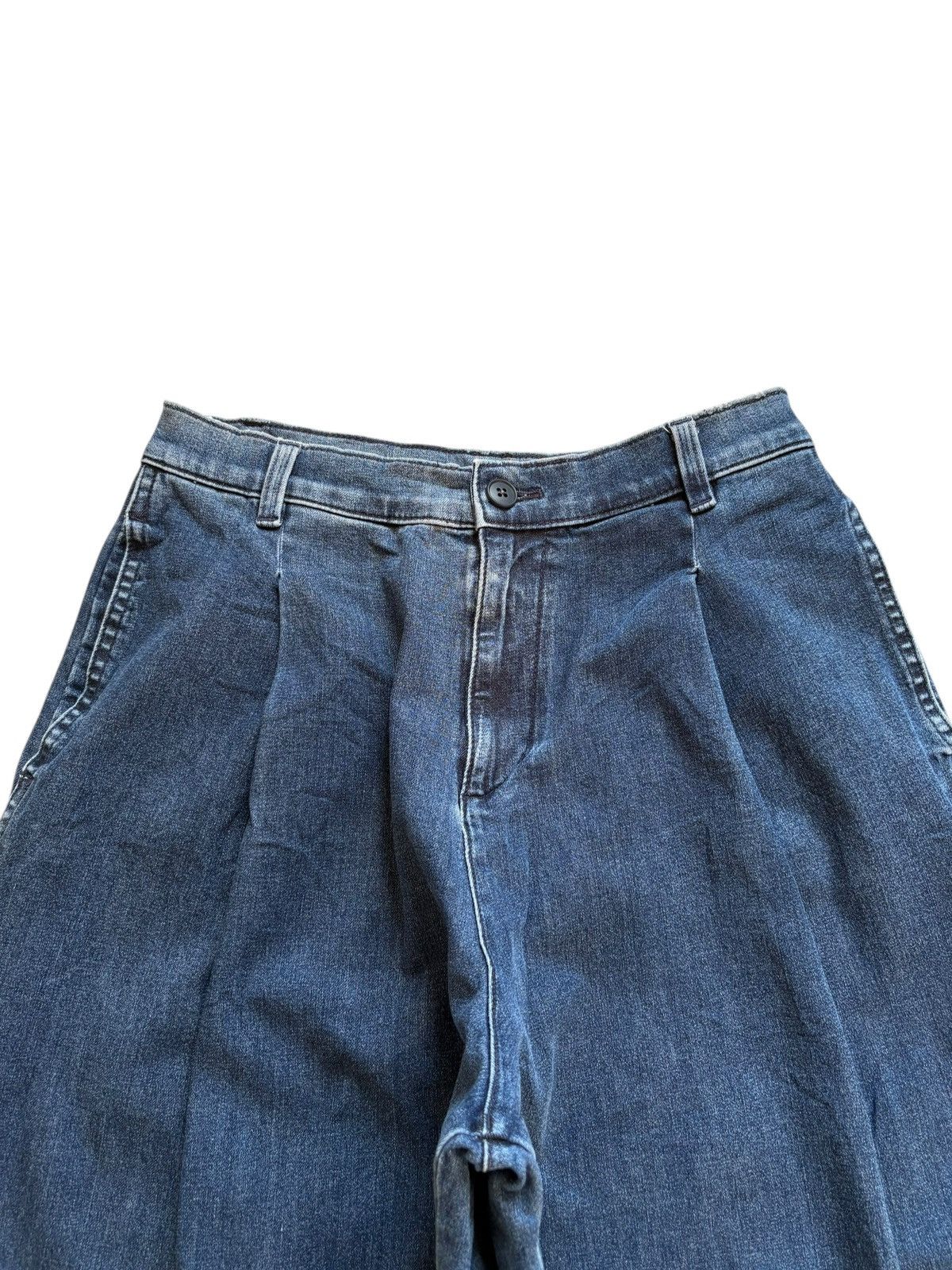 Japanese Brand Vintage Japanese Brand Mud Wash Baggy Jean Shorts Jorts Size US 29 - 4 Thumbnail