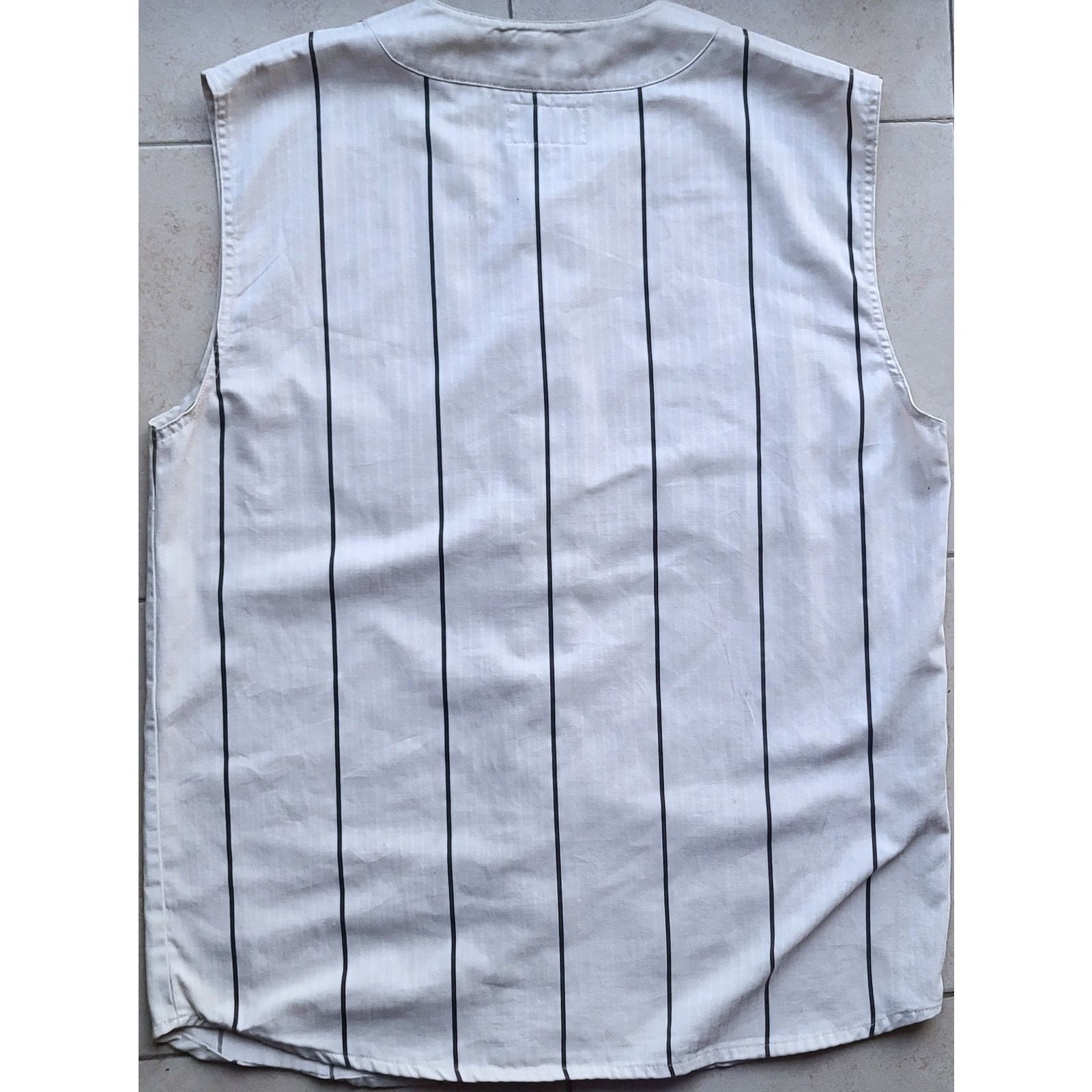 MLB × Starter Chicago White Sox 90s Vest SCRIPT jersey cream Pinstripe vtg Size US L / EU 52-54 / 3 - 6 Thumbnail
