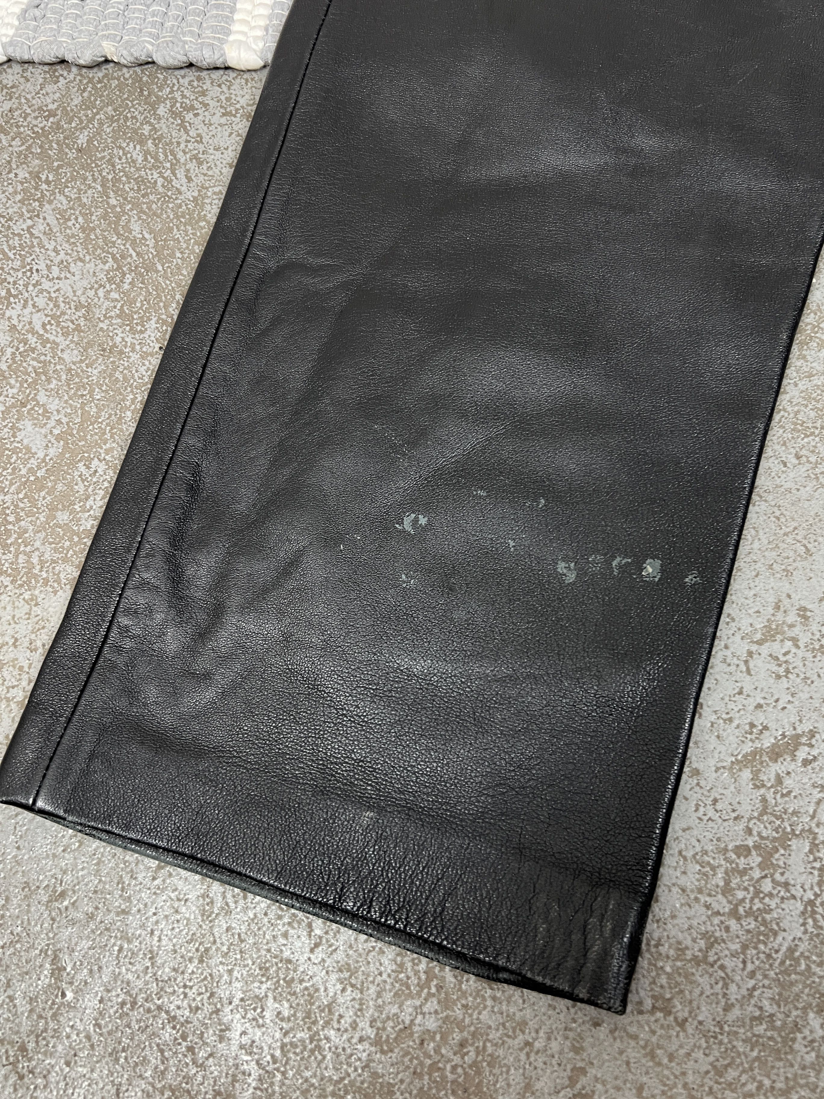 Leather Vintage Gerry Weber Leather Black Pants Size 32" / US 10 / IT 46 - 10 Thumbnail