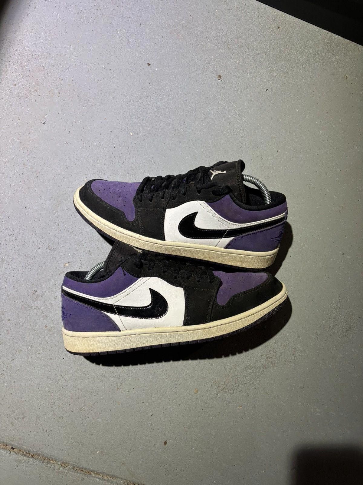 Jordan Brand Jordan 1 Low Court Purple Size US 10.5 / EU 43-44 - 3 Thumbnail