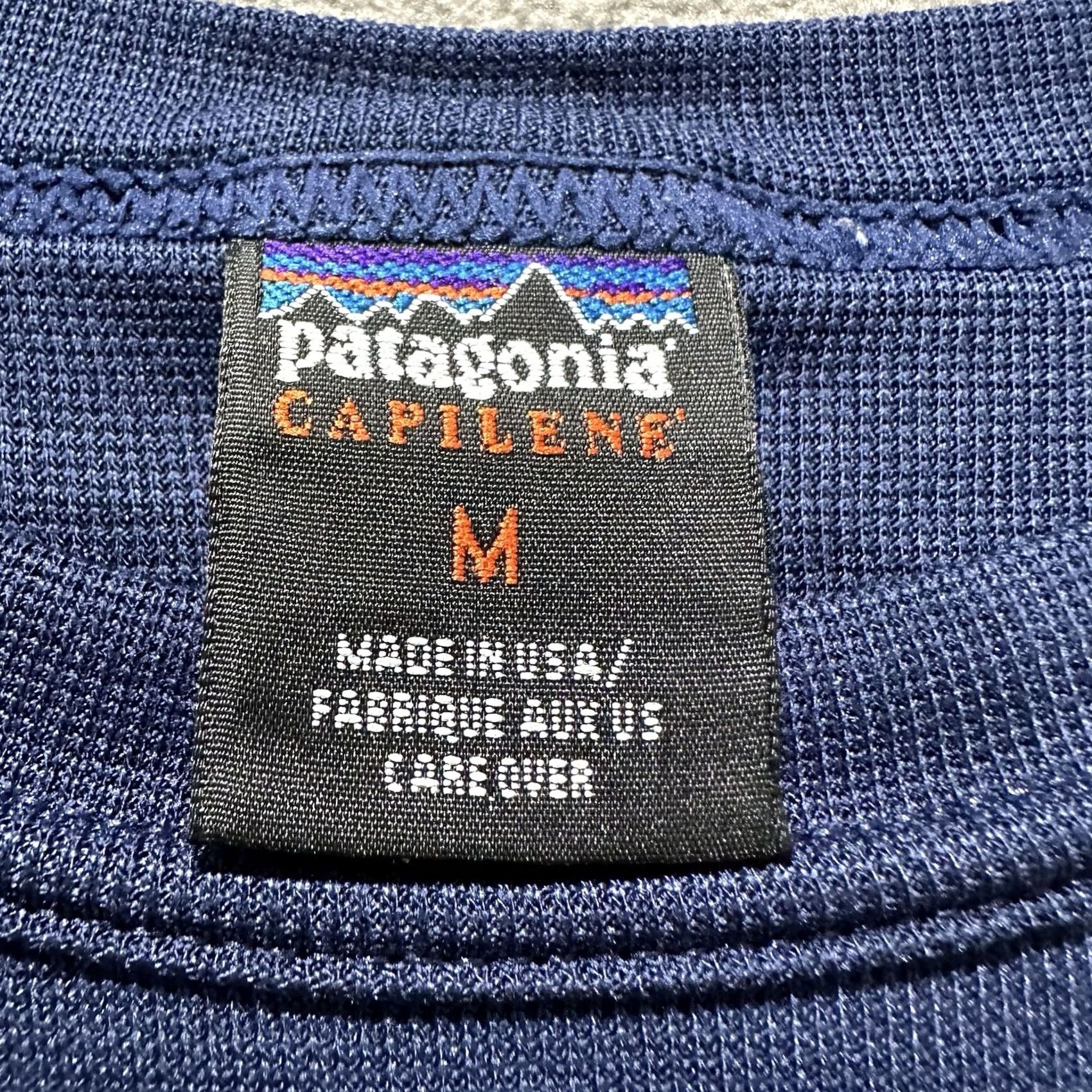 Patagonia VINTAGE Patagonia Shirt Mens Medium Blue Capilene Baselayer Crewneck Made In USA Size US M / EU 48-50 / 2 - 3 Thumbnail