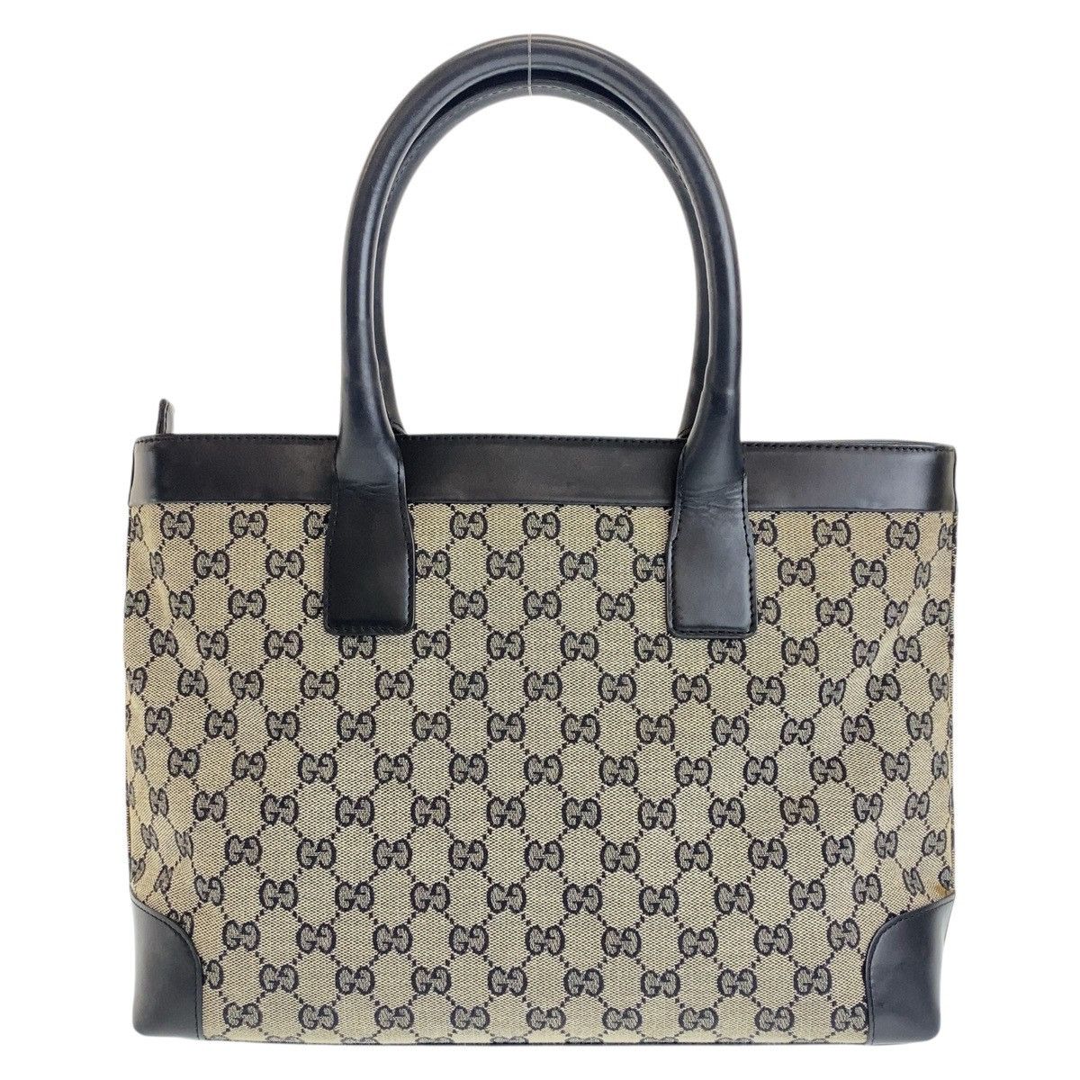 Gucci Gucci GG Canvas/leather 2Way Tote Bag 002 1119 Canvas Shoulder Bag 002 1119 in Grey, Women's