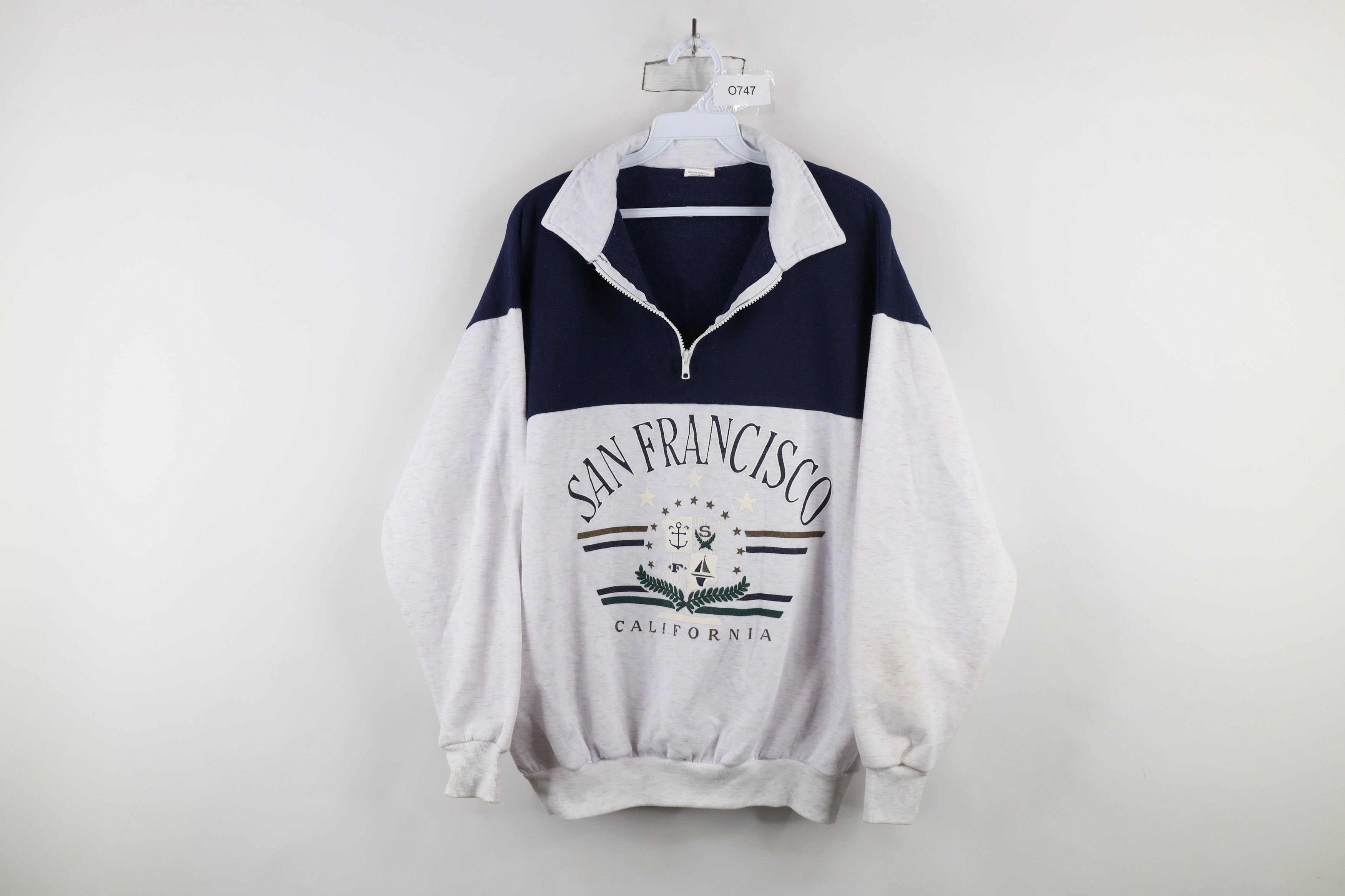 Vintage Vintage 90s Streetwear California Half Zip Sweatshirt USA Size M / US 6-8 / IT 42-44 - 1 Thumbnail