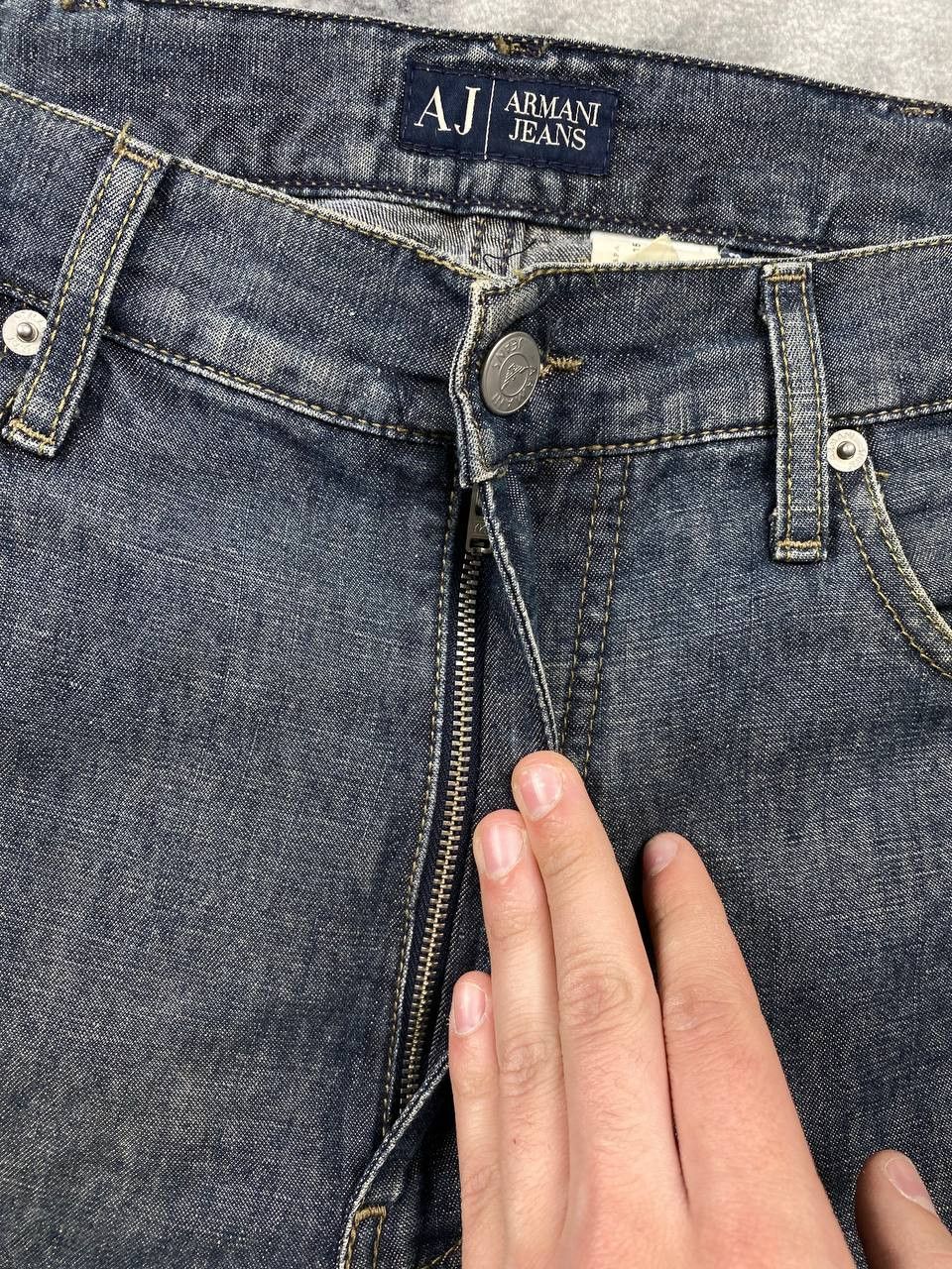 Armani Vintage Armani Big Logo Denim Jeans Men Size 31 Blue Size US 31 - 10 Thumbnail