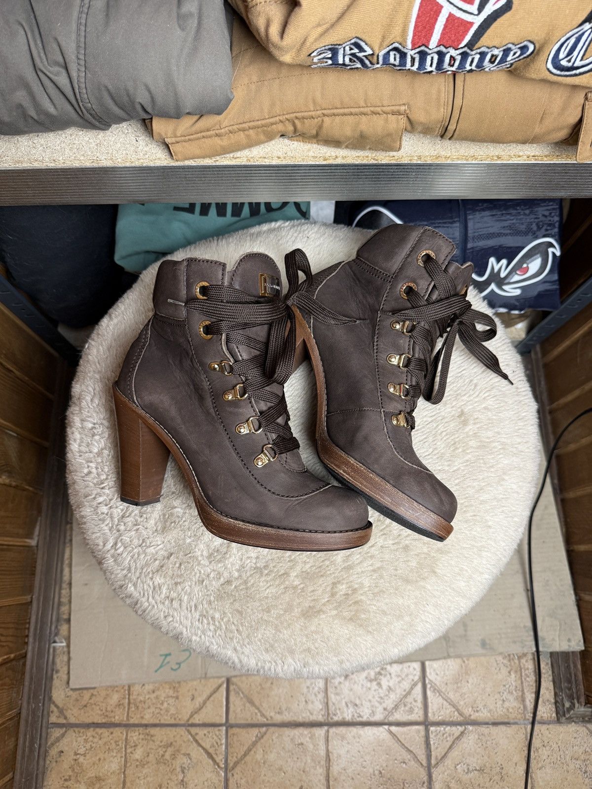 Dolce & Gabbana D&G Dolce & Gabbana Vintage Brown Leather Boots Size US 8 / IT 38 - 4 Thumbnail