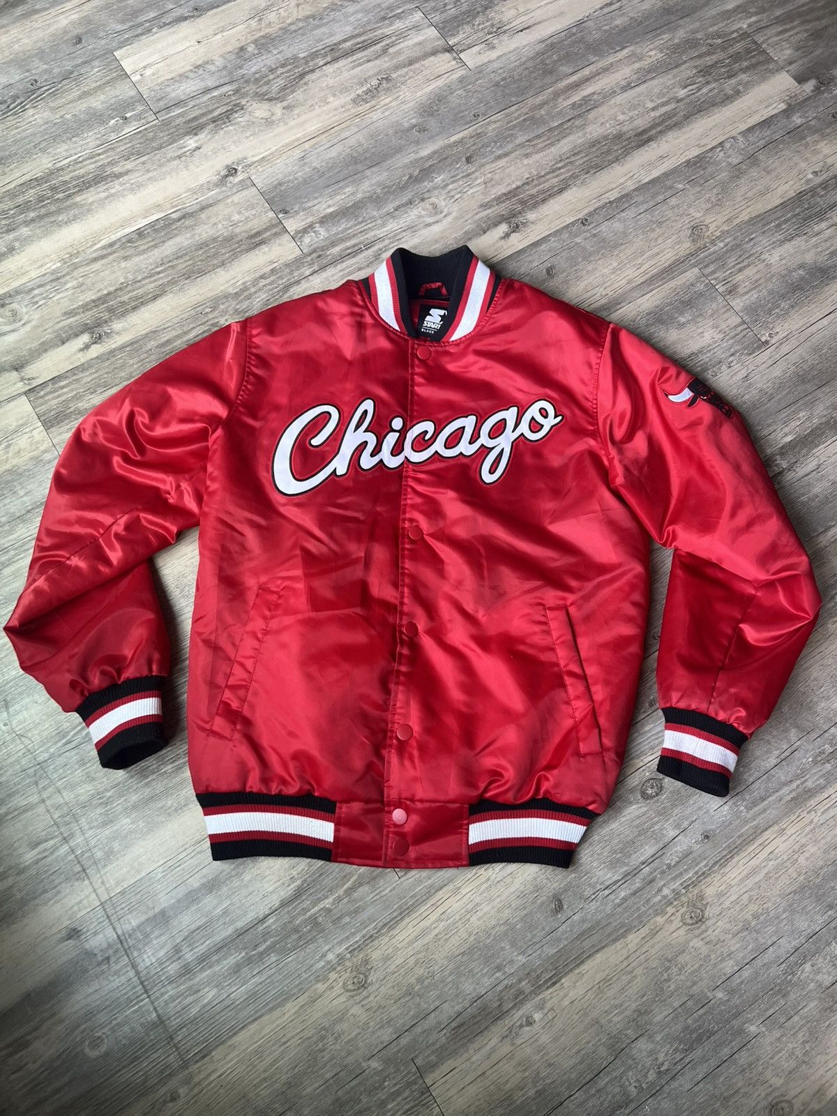 Starter NBA Chicago Bulls Script G-III Starter Black Label Jacket Size US M / EU 48-50 / 2 - 2 Thumbnail