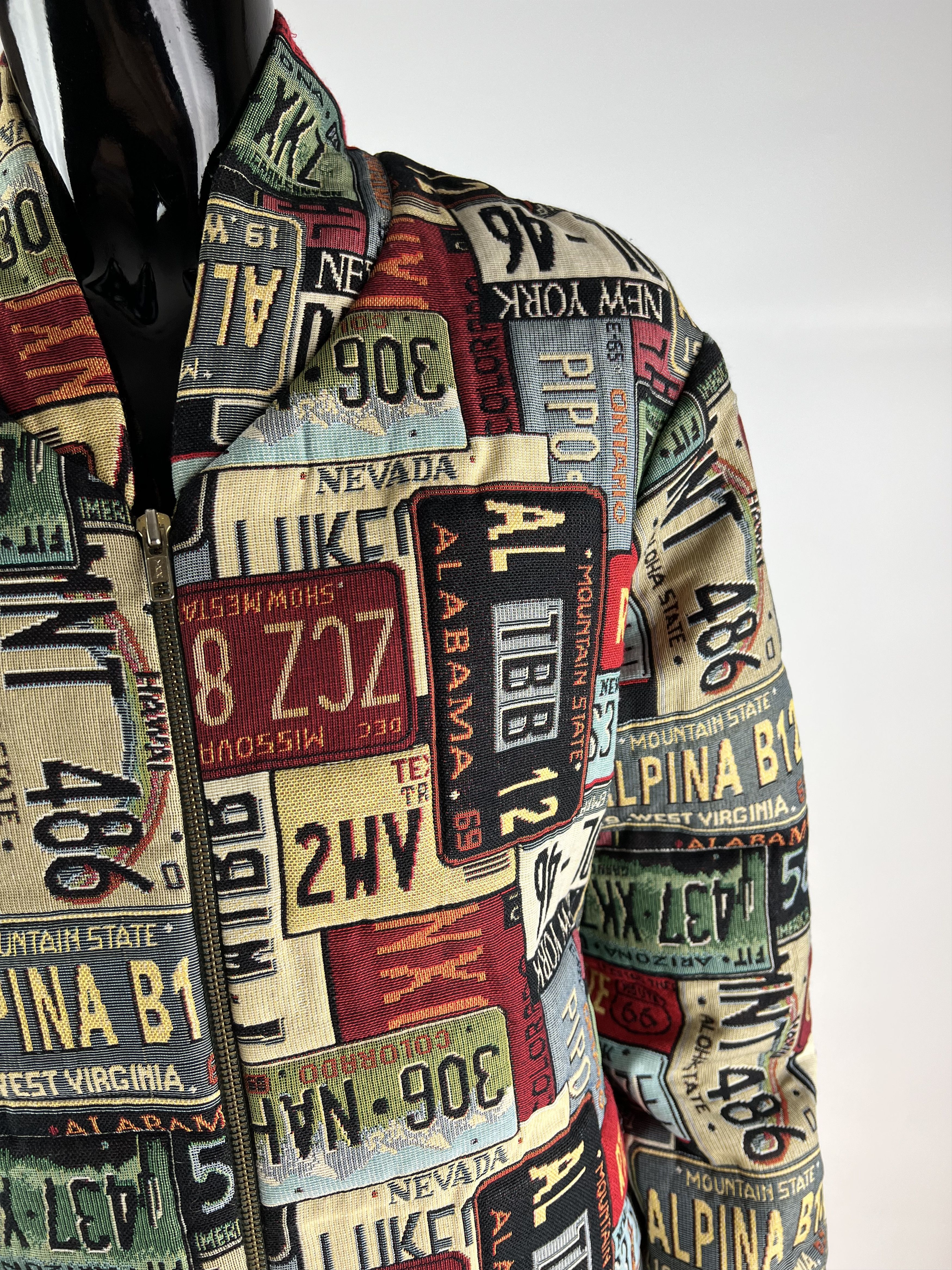 Handmade #Fam Women's Multicolor Full Print Jacket Hand Made Size S / US 4 / IT 40 - 4 Thumbnail