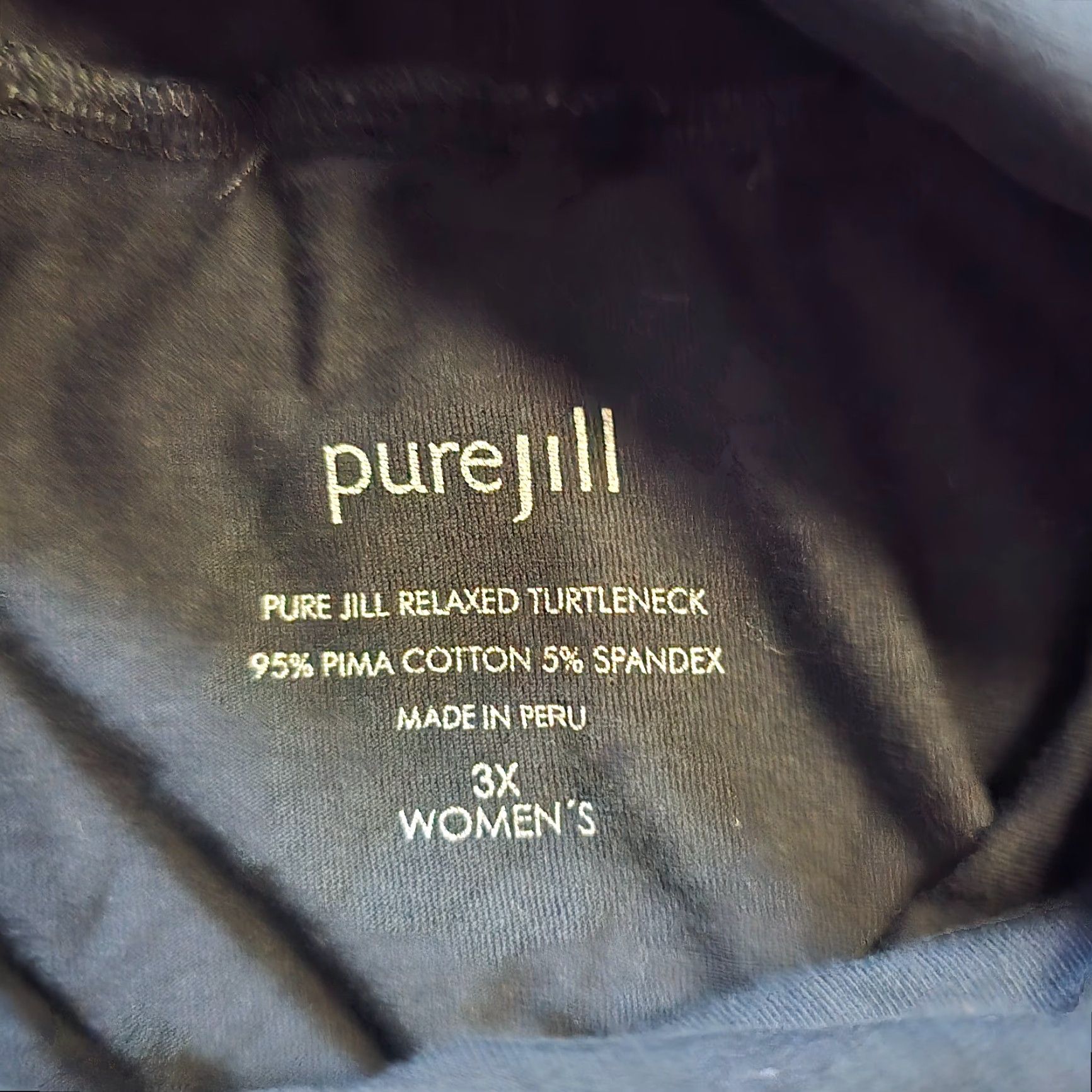 J. Jill J. Jill Top Womens 3X Black Relaxed Turtleneck Long Sleeve Casual Capsule Shirt Womens Size XXL / US 16-18 / IT 52-54 - 4 Thumbnail