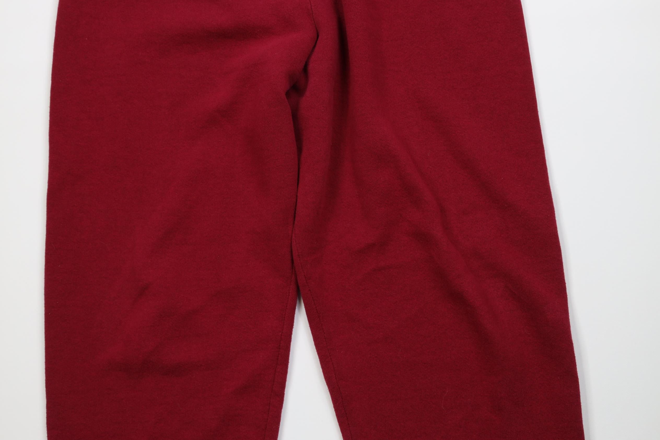 Vintage Vintage 90s Streetwear Cuffed Sweatpants Joggers Red USA Size US 36 / EU 52 - 3 Thumbnail