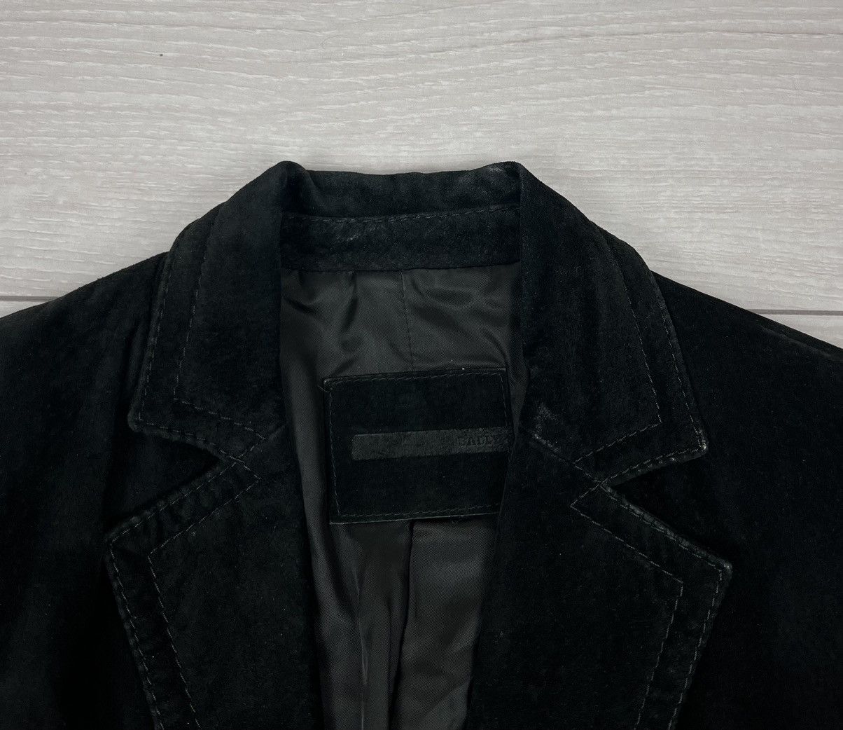 Bally Bally Vintage Black Suede Leather Avante Garde Jacket Size M / US 6-8 / IT 42-44 - 8 Thumbnail