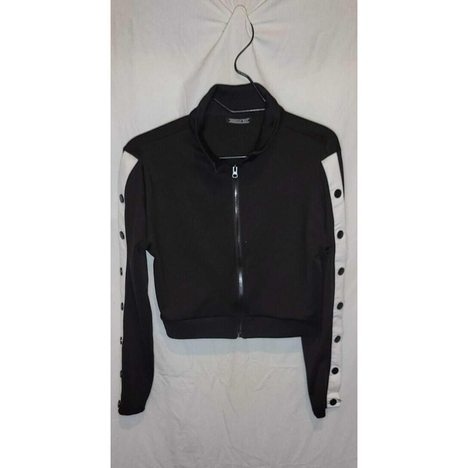 Other American Brazi Black Varsity Sport Zip Crop Jacket Size S Size S / US 4 / IT 40 - 1 Thumbnail