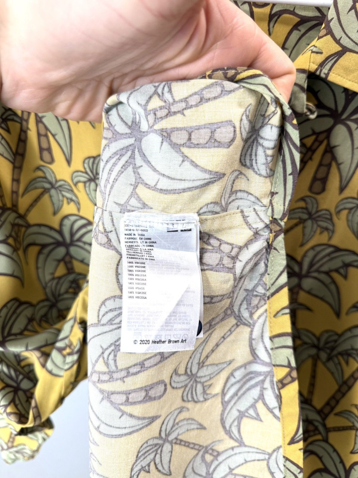 Uniqlo Uniqlo x H Brown Art Pattern Palm Shirt Hawaiian Size US L / EU 52-54 / 3 - 4 Thumbnail