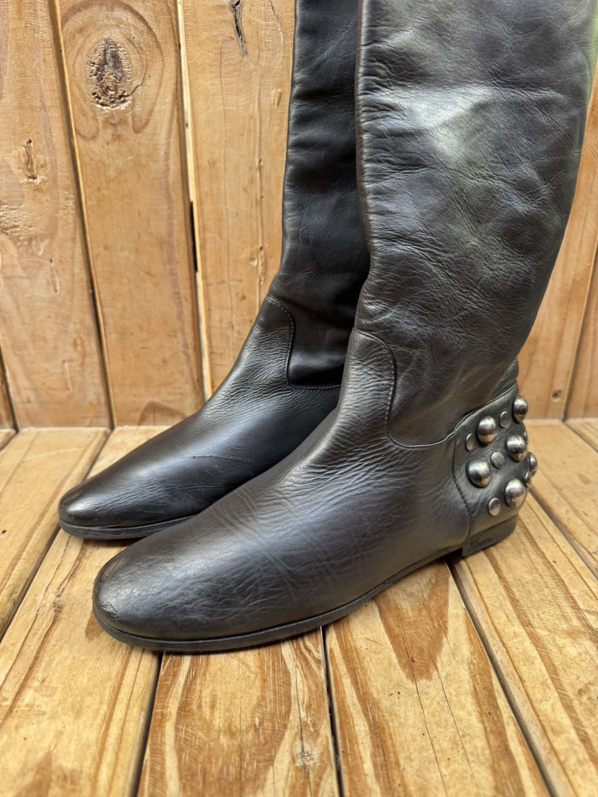 Gucci Gucci black women’s leather boots sz EUR 35.5 USA 5.5 Size US 5.5 / IT 35.5 - 4 Thumbnail
