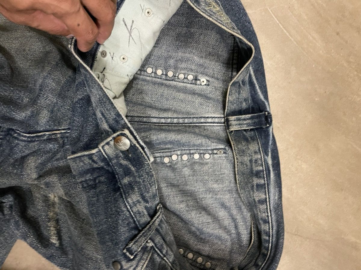Designer × Karl Kani Karl Kani Baggy Studded Jeans Distressed Denim Size US 38 / EU 54 - 9 Thumbnail