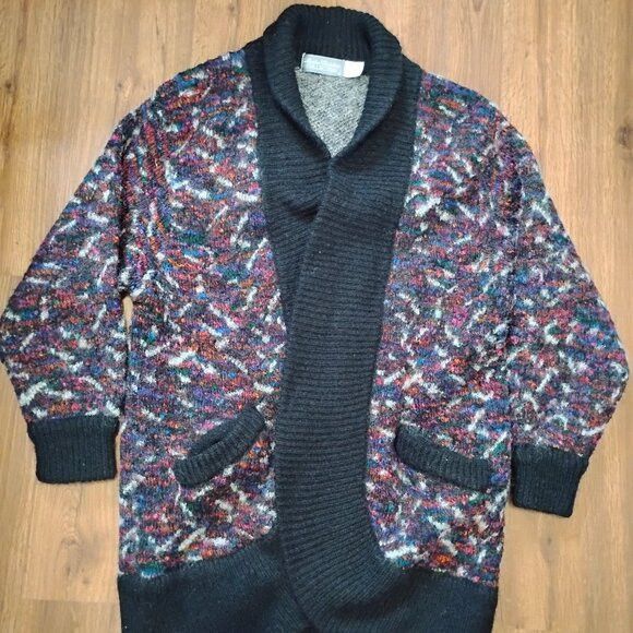 Other Vintage Granny Grandma Mohair Wool Cardigan Sweater Size ONE SIZE - 2 Thumbnail