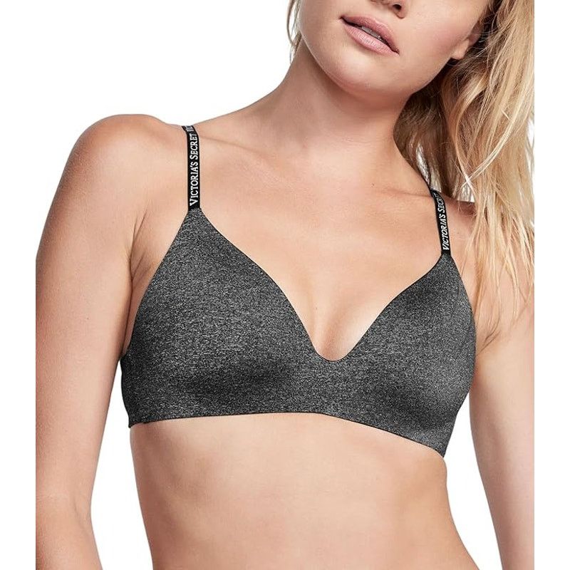 Victoria's Secret Victoria's Secret Heather Grey No Wire Tshirt Bra 36D Size ONE SIZE - 2 Thumbnail