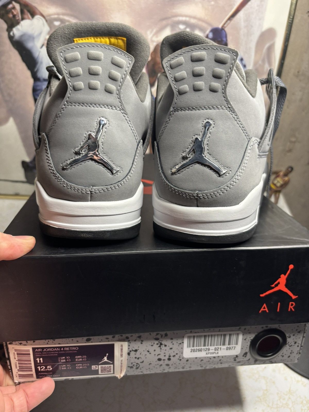 Jordan Brand Jordan Retro 4 ‘cool grey’ Size US 11 / EU 44 - 7 Thumbnail
