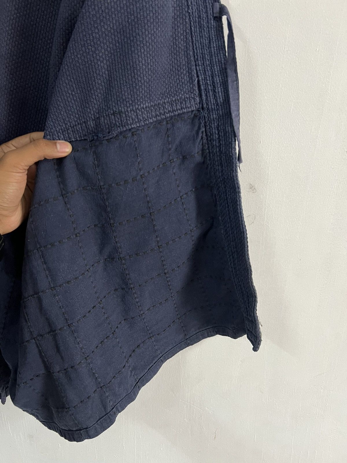 Indigo Vintage Indigo Kendo Bulldog Dyed Boro Patchwork Kimono Size US L / EU 52-54 / 3 - 12 Thumbnail