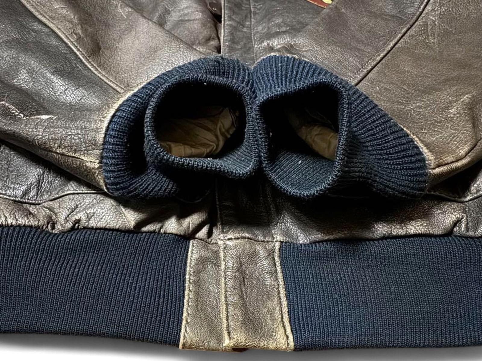 Avirex Avirex - Men's Vintage Leather Bomber Jacket Size US L / EU 52-54 / 3 - 8 Thumbnail