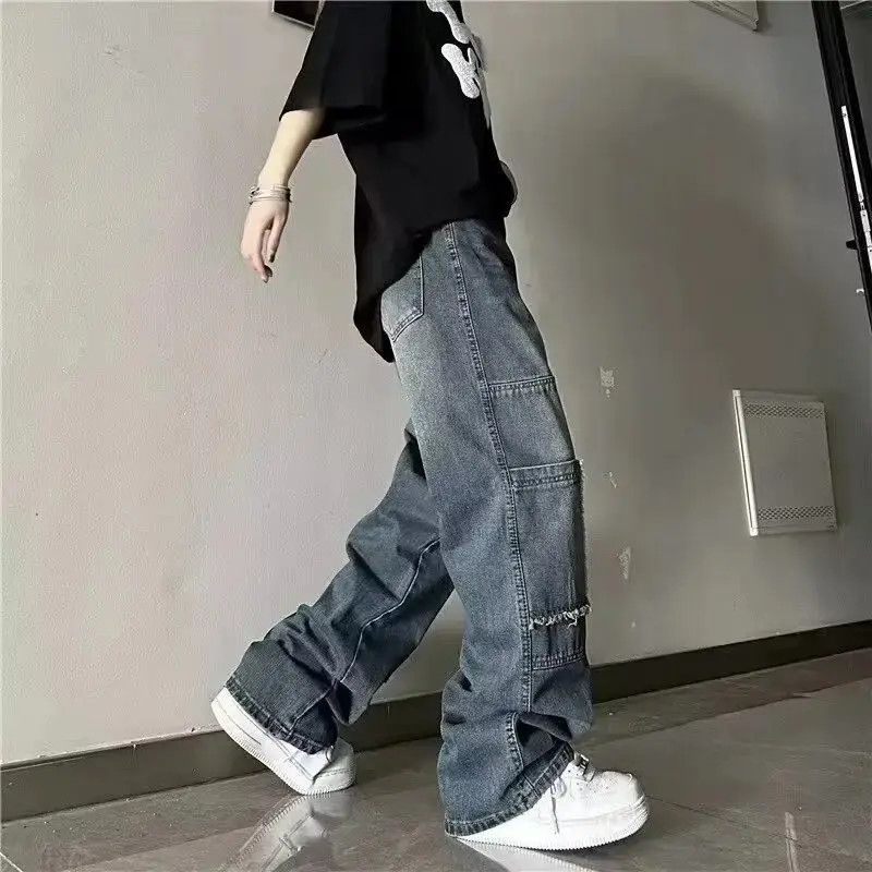Japanese Brand Retro multi pocket straight leg jeans Size US 32 / EU 48 - 2 Thumbnail
