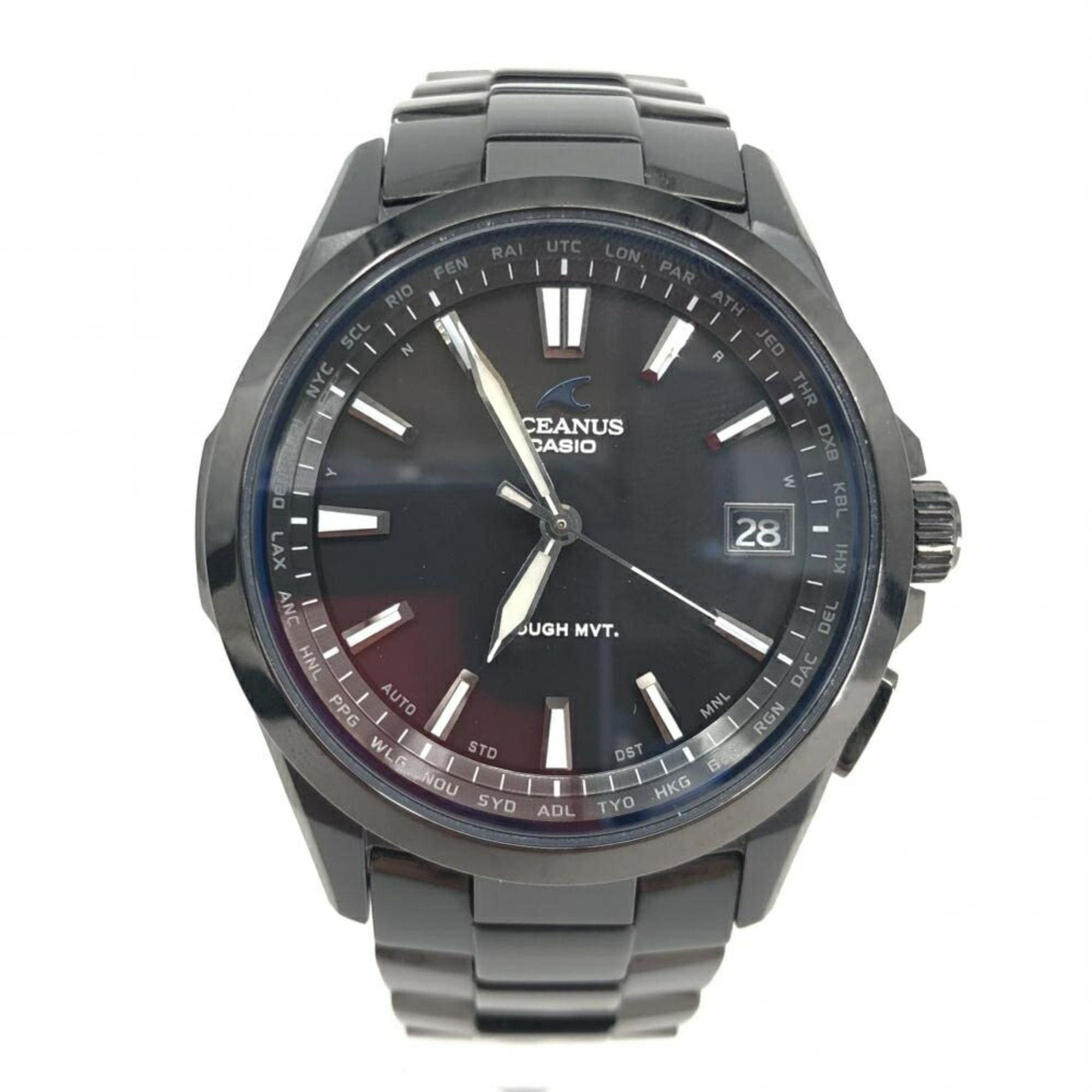 image of Casio Ocianus Ocw-S100B-1Ajf Quartz Radio Solar Black, Women's