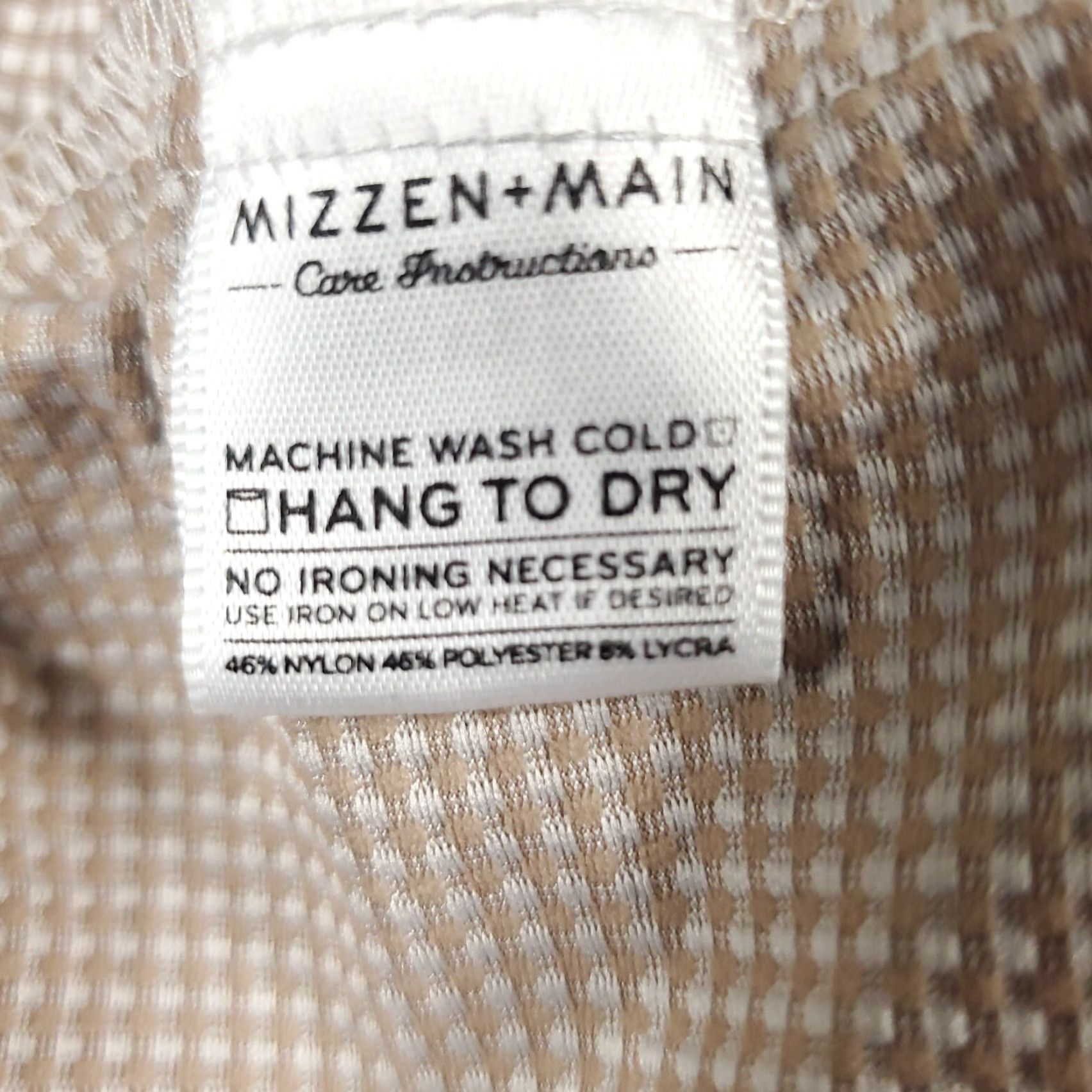 Mizzen+Main Mizzen+Main Shirt Mens 2XL Beige Plaid Button-Up Long Sleeve Casual Office Size US XXL / EU 58 / 5 - 6 Thumbnail