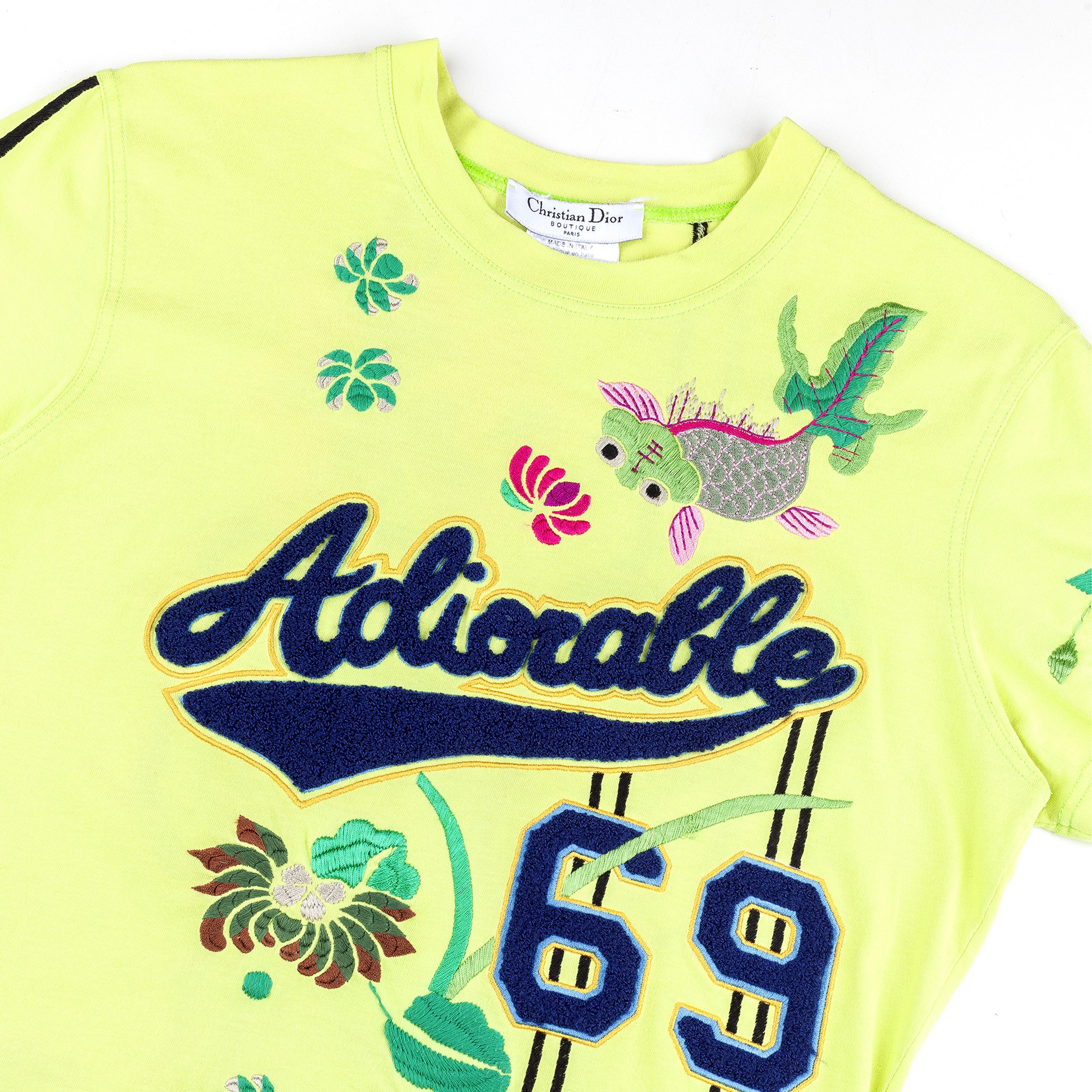 Dior Christian Dior Adiorable Yellow Vintage Baseball T-Shirt (L) Size L / US 10 / IT 46 - 4 Thumbnail