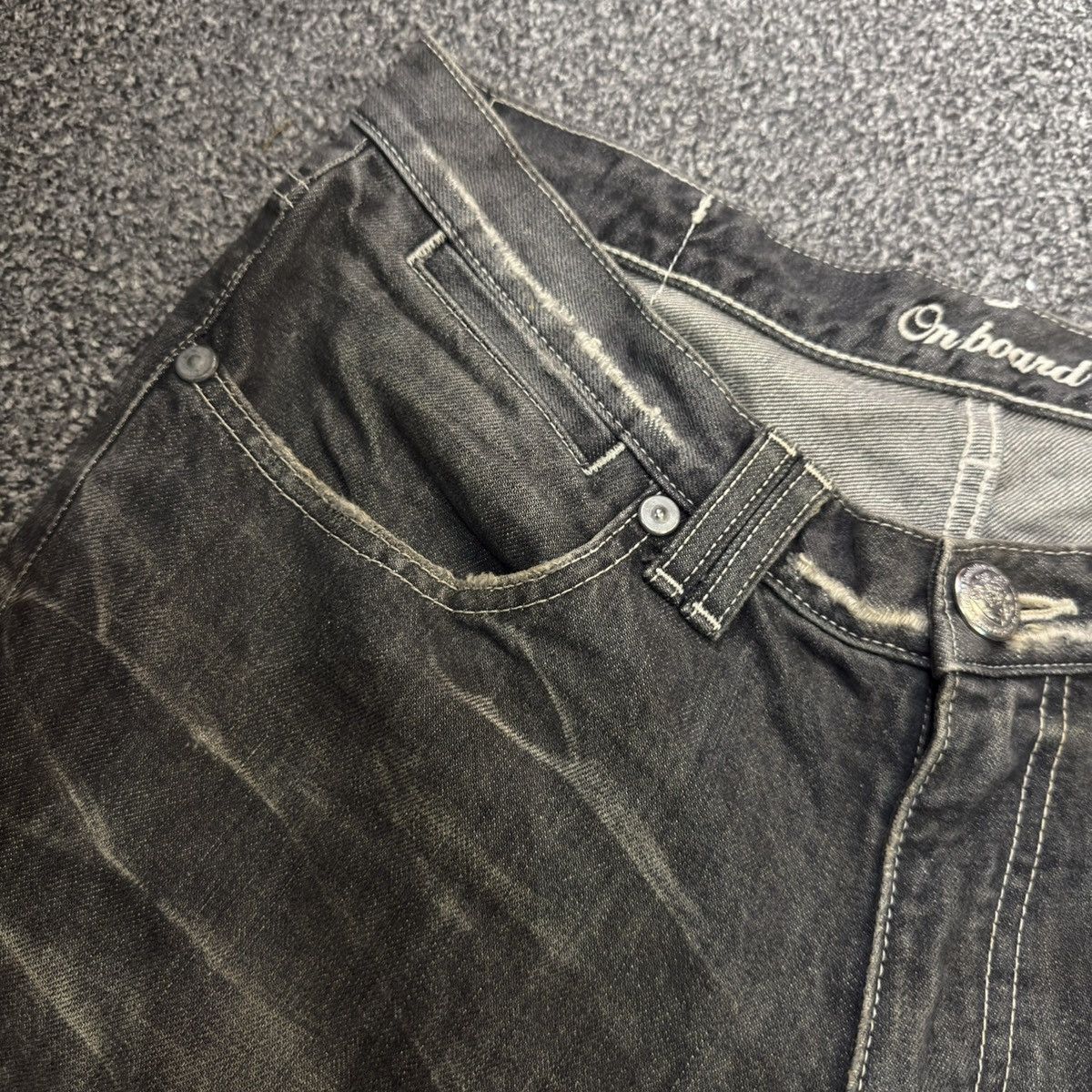 Tornado Mart 🔥🇯🇵 Japanese Vintage On Board Distressed Denim Size US 33 - 12 Thumbnail